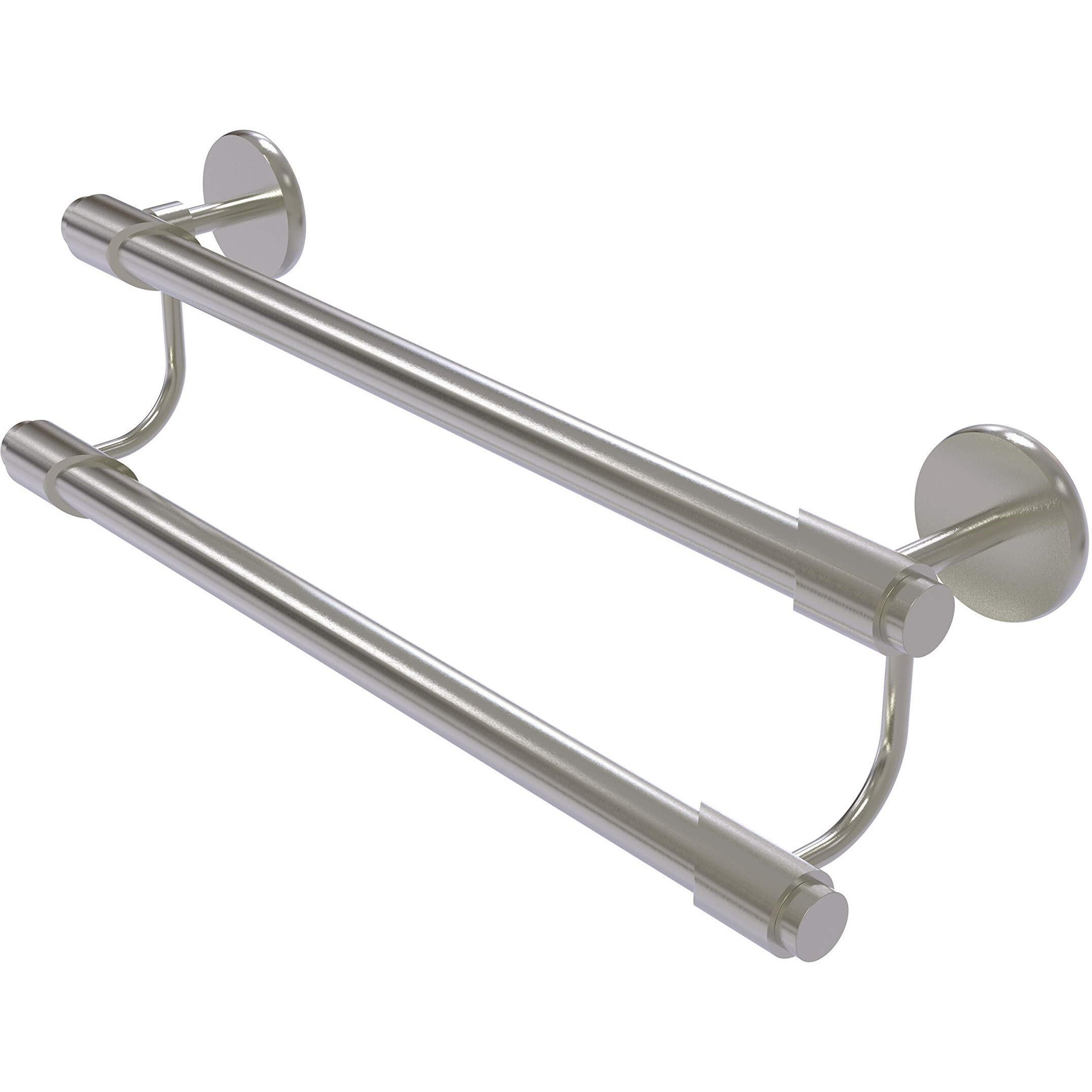 Allied Brass TR-72/24 Tribecca Collection 24 Inch Double Towel Bar, Satin Nickel