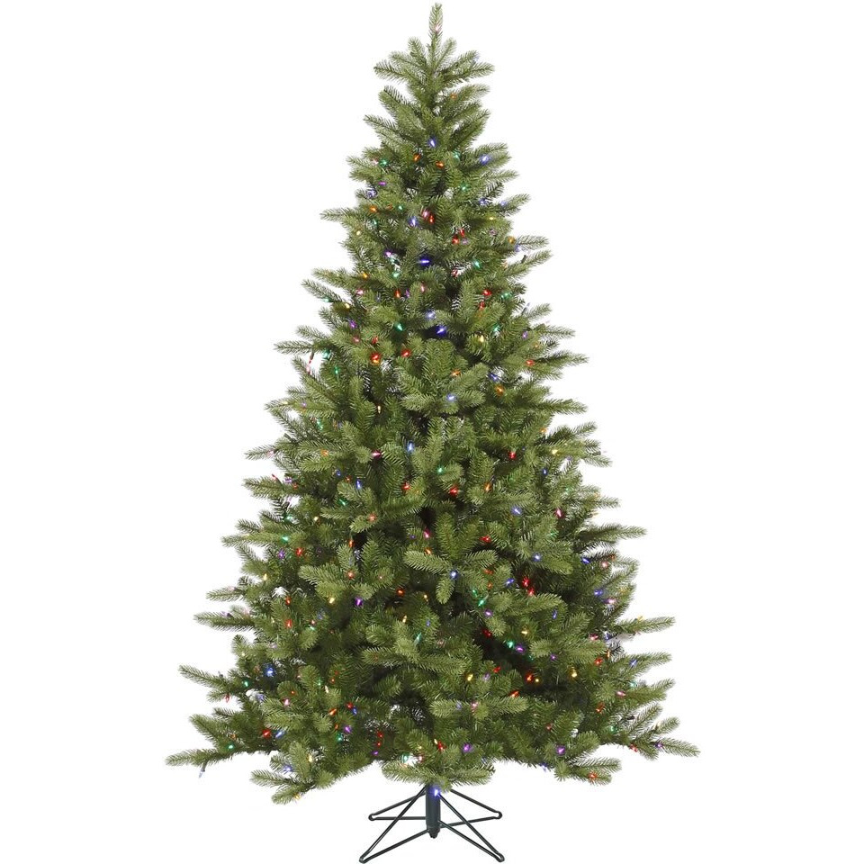 Vickerman 5.5' King Spruce Artificial Christmas Tree - Multi-Colored Dura-Lit LED Lights - Faux Christmas Tree - Seasonal Indoor Home Decor - Reliable and Durable