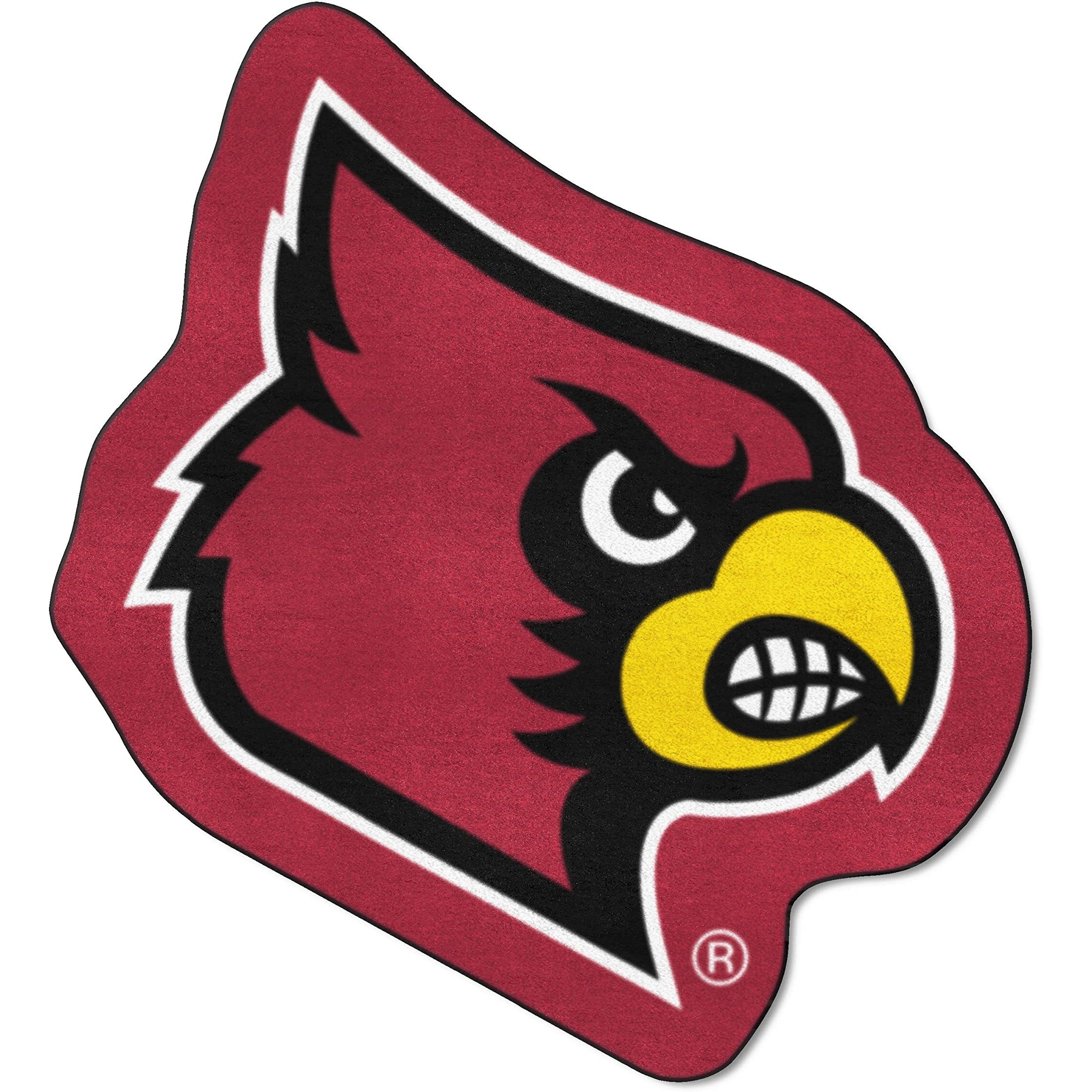 FANMATS-8323 NCAA University of Louisville Cardinals Nylon Face Mascot Rug, Approx. 3 ft x 4 ft