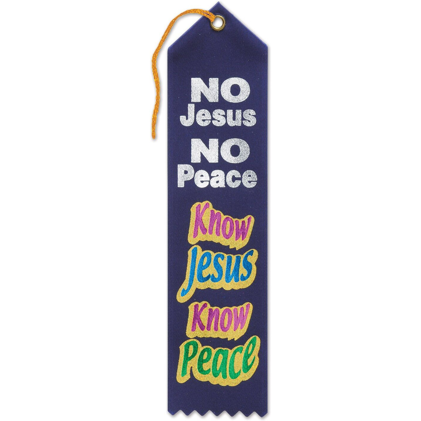 Beistle Kno Jesus Kno Peace Ribbon