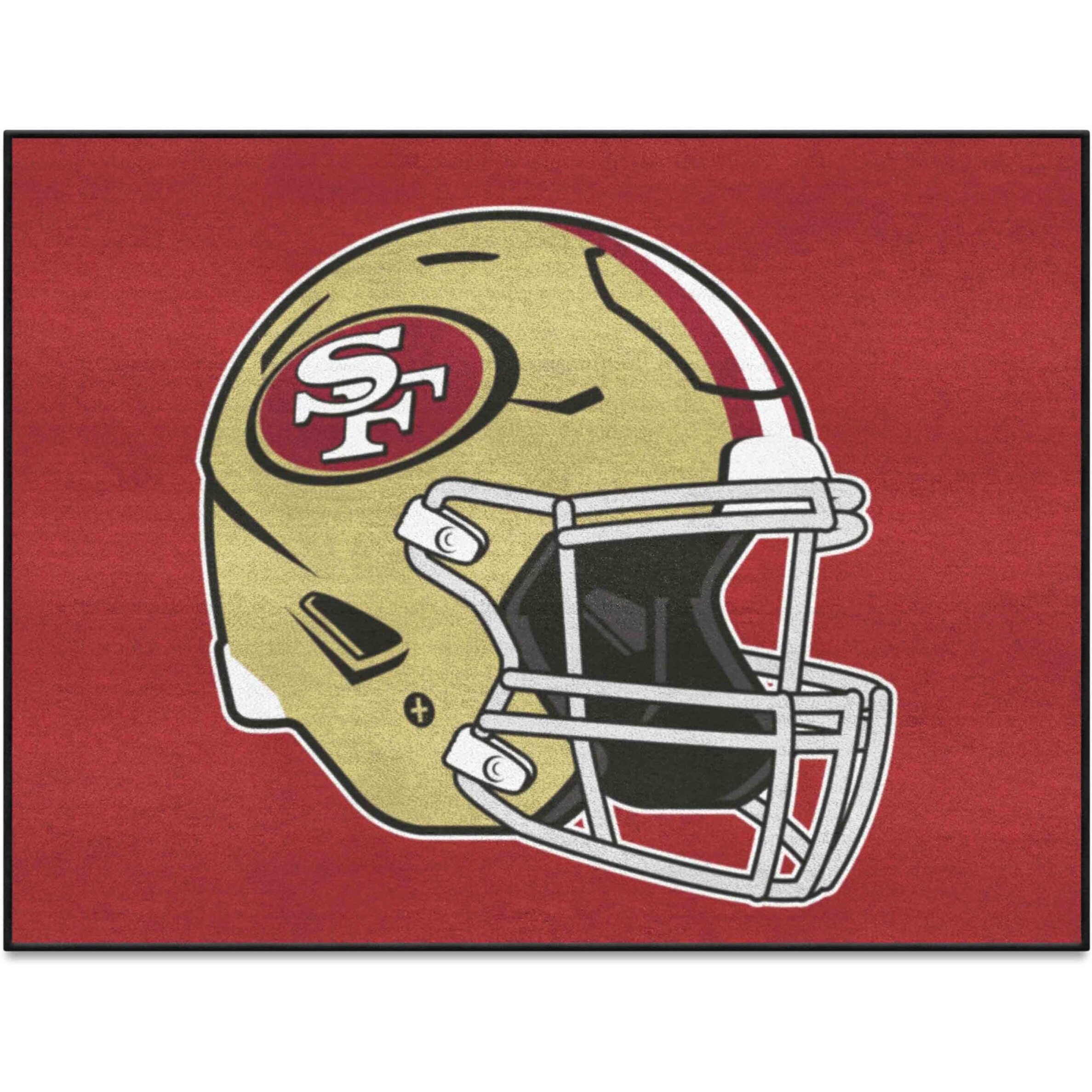 FANMATS 5832 NFL - San Francisco 49ers All-Star Mat | Red | 33.75 x42.5  | 49ers Helmet Logo