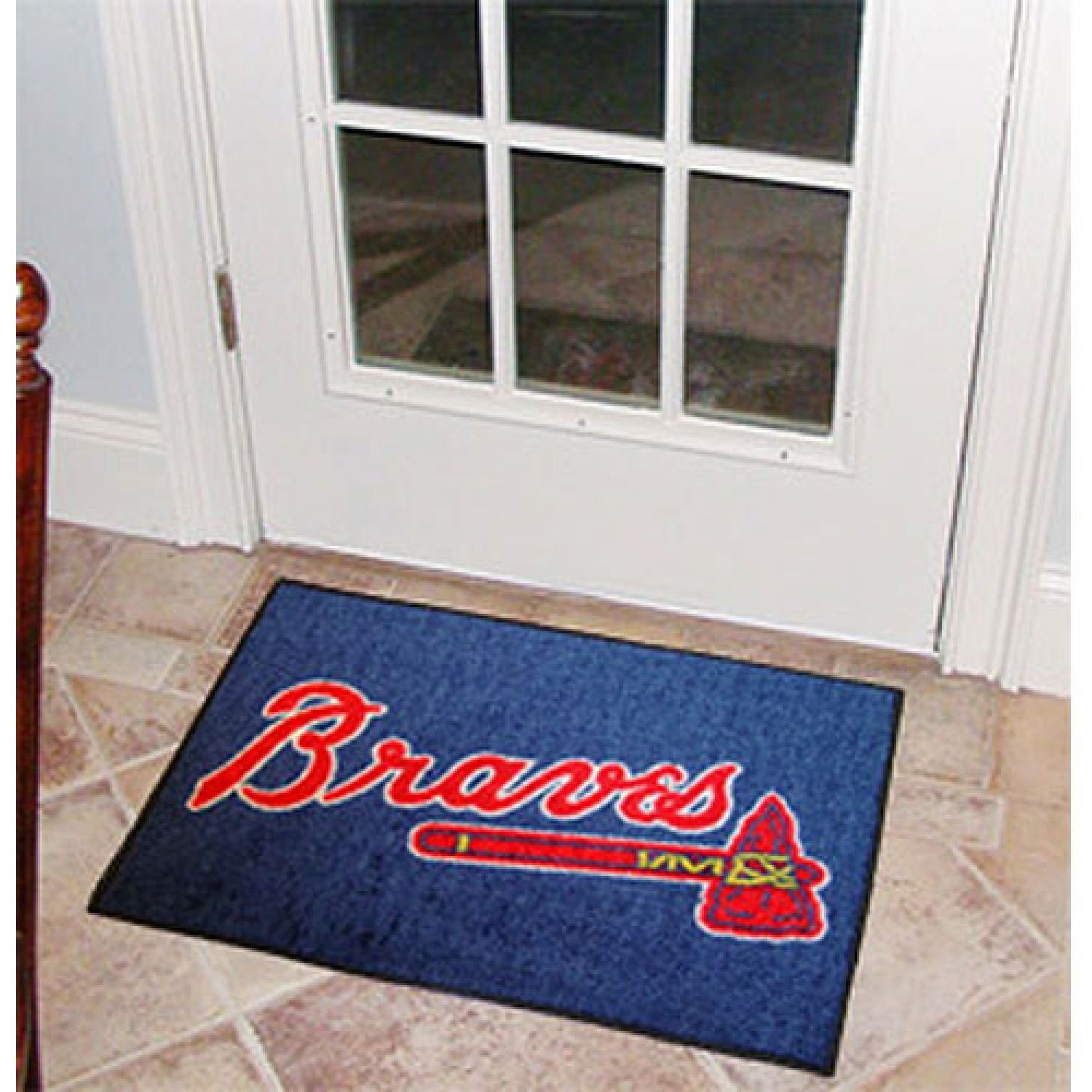 FANMATS 6432 MLB - Atlanta Braves Rug - 19in. x 30in.| Sports Fan Home Decor Rug and Tailgating Mat