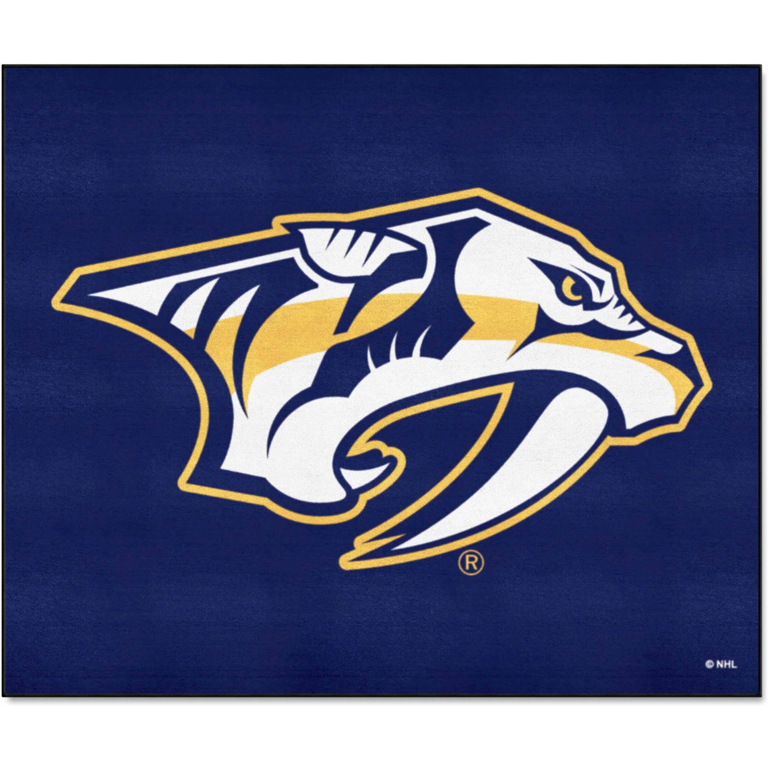 FANMATS 10581 Nashville Predators Tailgater Rug - 5ft. x 6ft. Sports Fan Area Rug, Home Decor Rug and Tailgating Mat - Blue