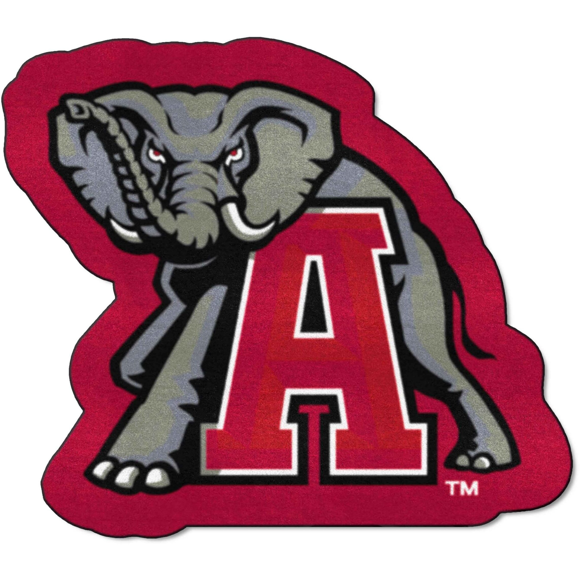 Fanmats 8310 University of Alabama Crimson Tide Nylon Mascot Shaped Rug