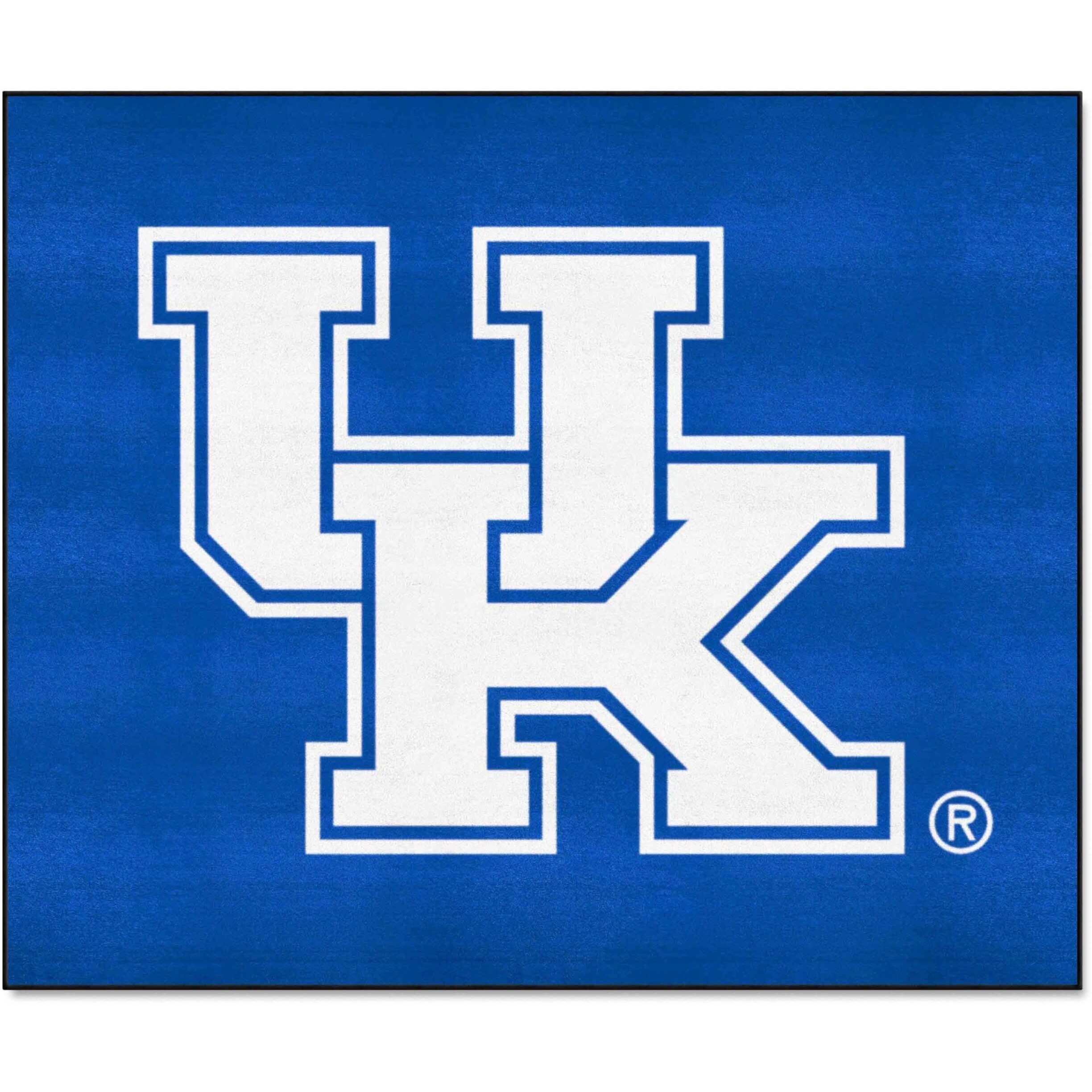 FANMATS 5107 Kentucky Wildcats Tailgater Rug - 5ft. x 6ft. Sports Fan Area Rug, Home Decor Rug and Tailgating Mat - UK Primary Logo