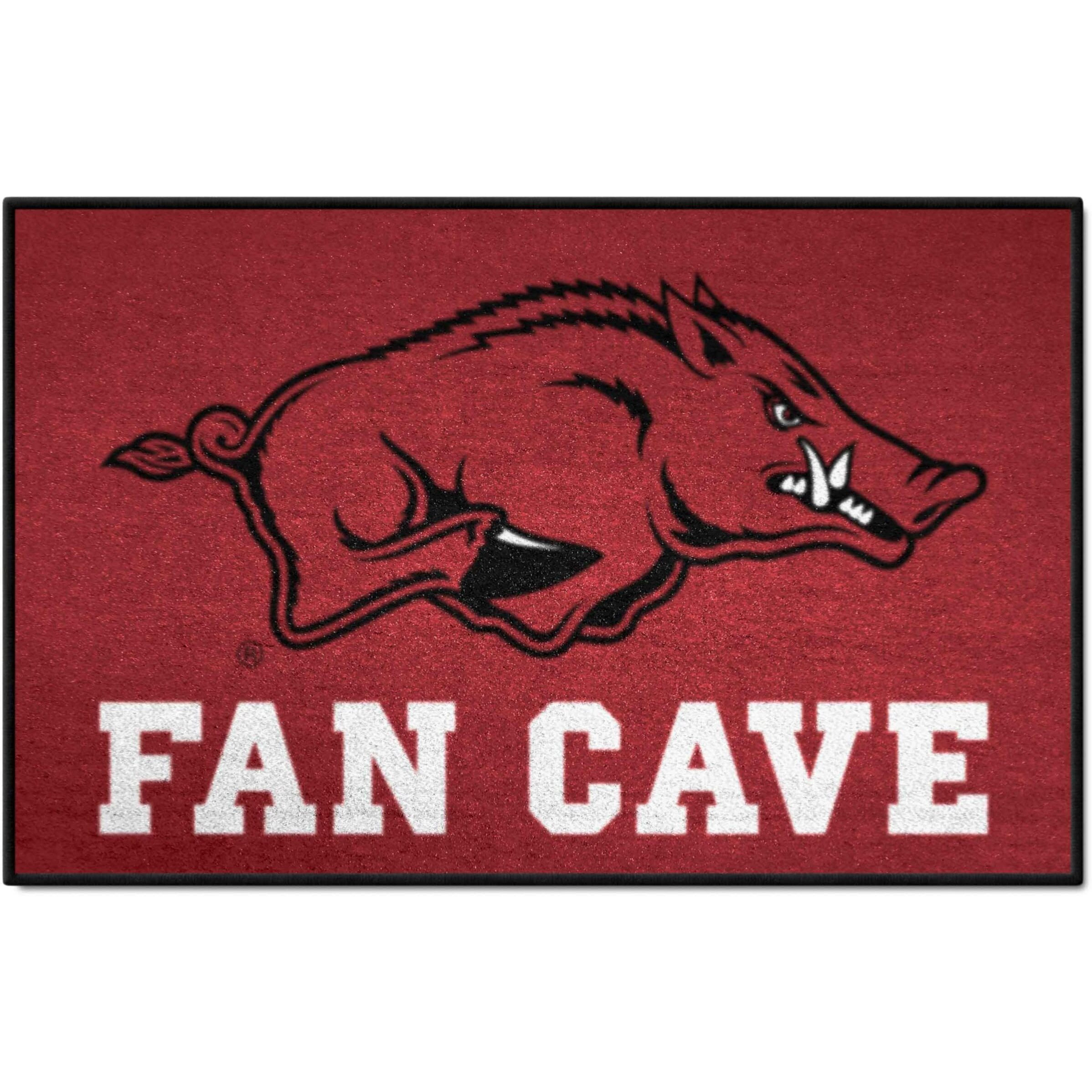 FANMATS 14628 University of Arkansas Nylon Universal Man Cave Starter Rug , 19 x30