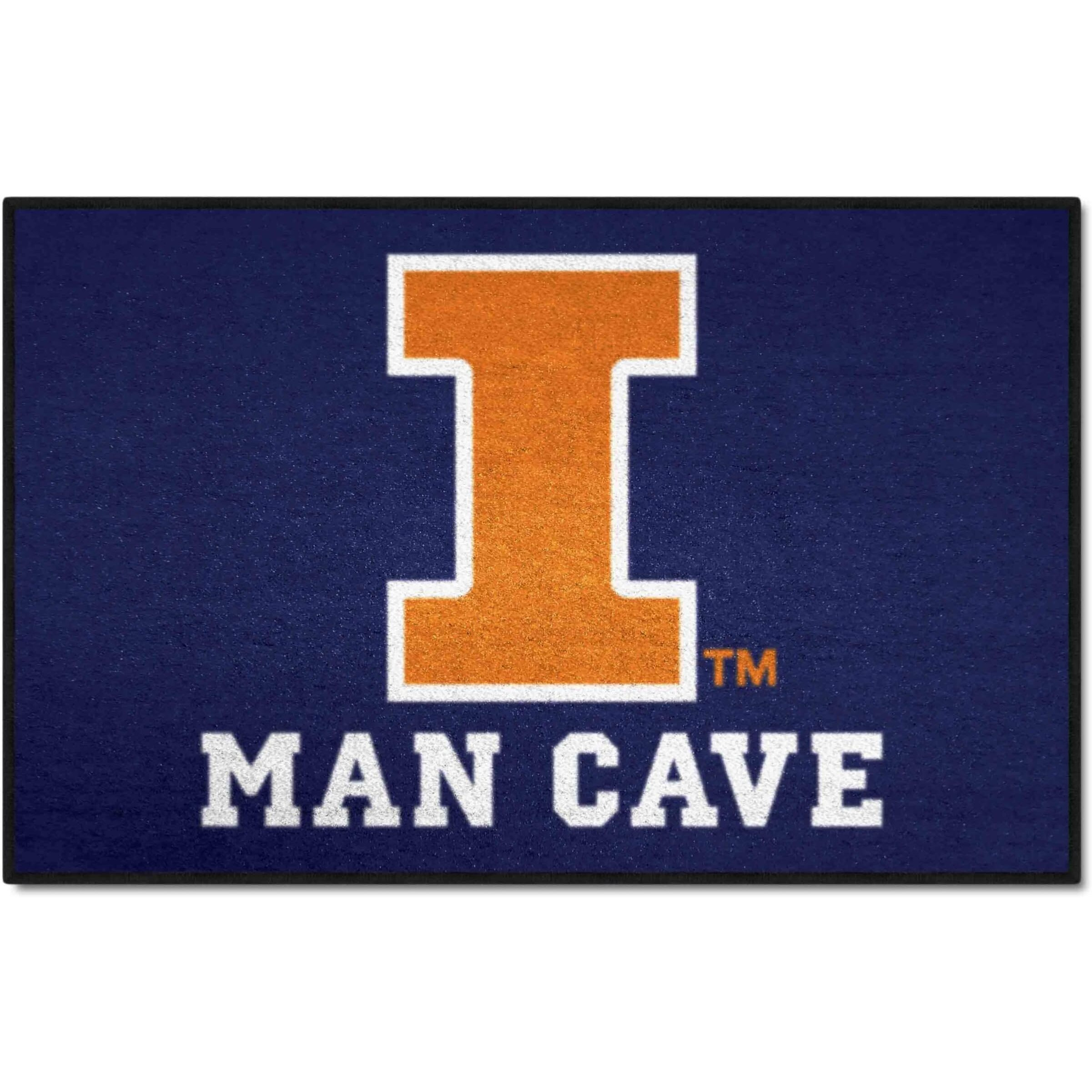 FANMATS 14640 NCAA - Illinois Illini Man Cave Starter Mat Accent Rug - 19in. x 30in. | Sports Fan Home Decor Rug and Tailgating Mat