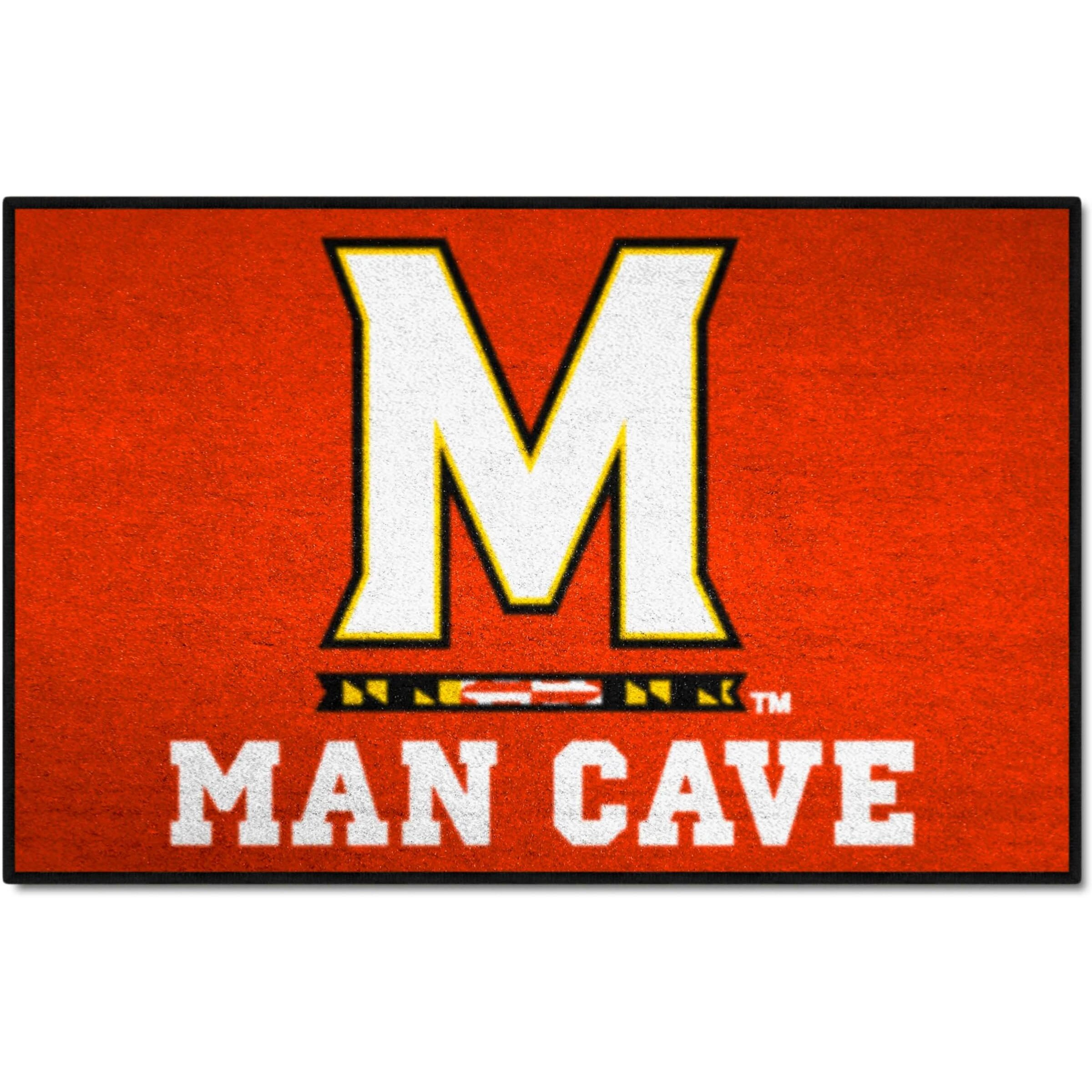 FANMATS 14660 NCAA - Maryland Terrapins Man Cave Starter Mat Accent Rug - 19in. x 30in. | Sports Fan Home Decor Rug and Tailgating Mat