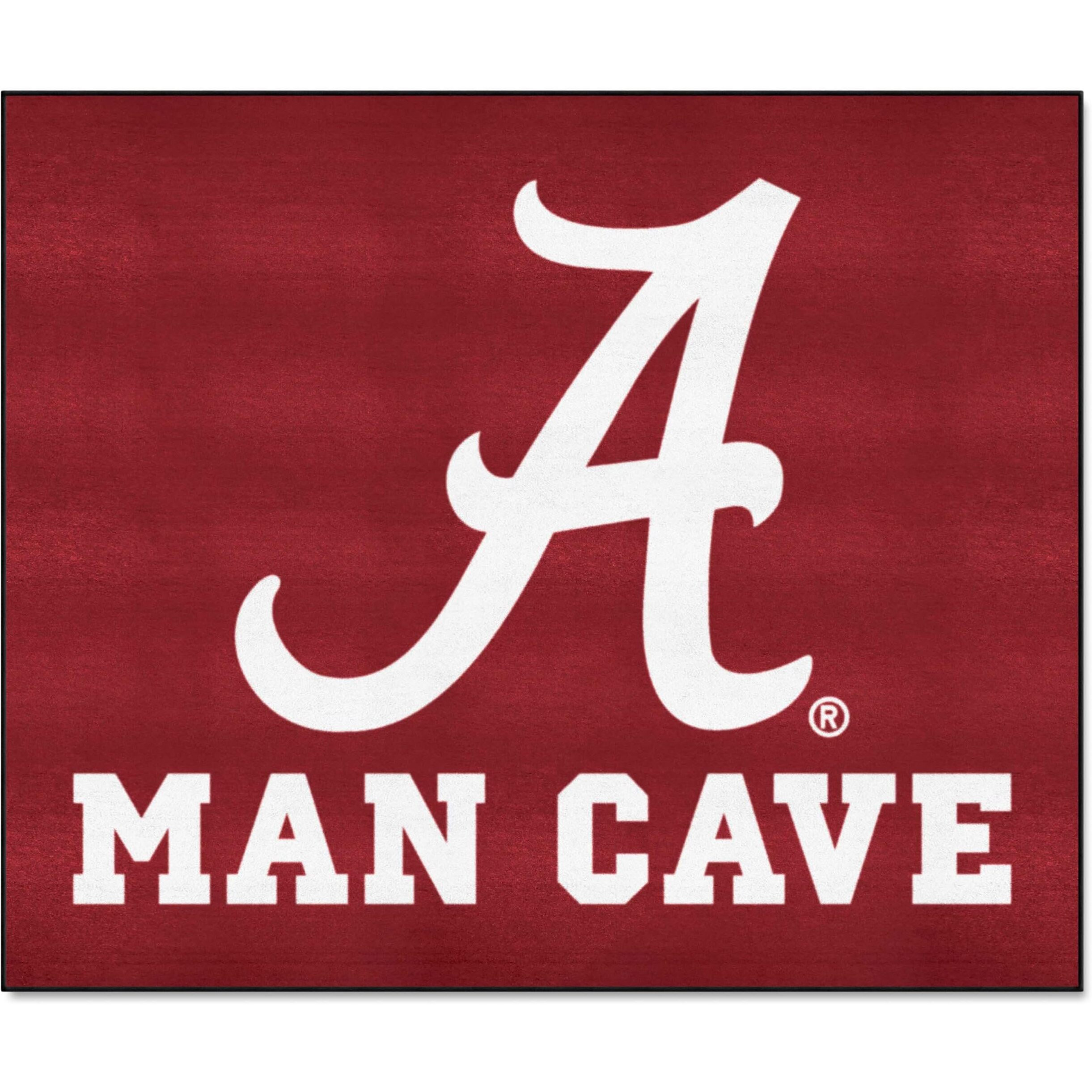 FANMATS 14526 Alabama Crimson Tide Man Cave Tailgater Rug - 5ft. x 6ft. Sports Fan Area Rug, Home Decor Rug and Tailgating Mat