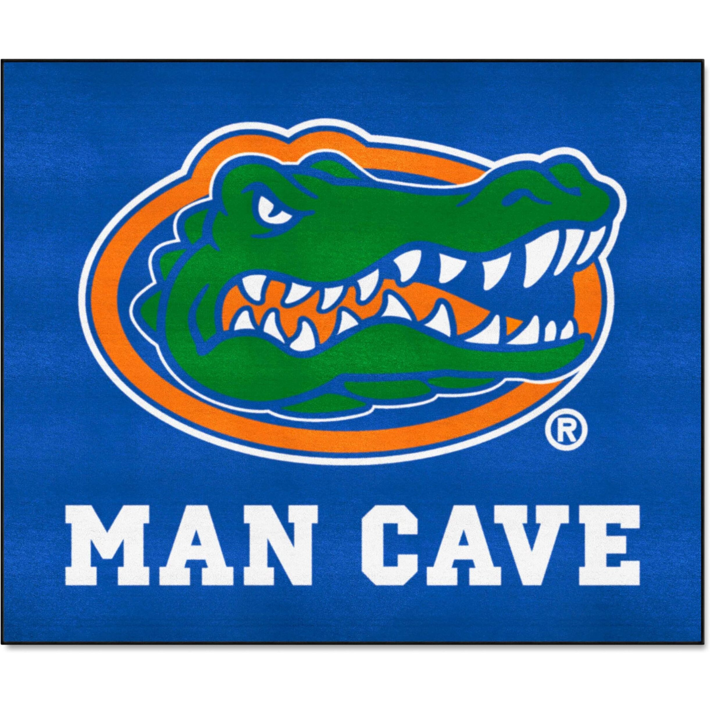 FANMATS 14634 Florida Gators Man Cave Tailgater Rug - 5ft. x 6ft. Sports Fan Area Rug, Home Decor Rug and Tailgating Mat - Gator Head Primary Logo