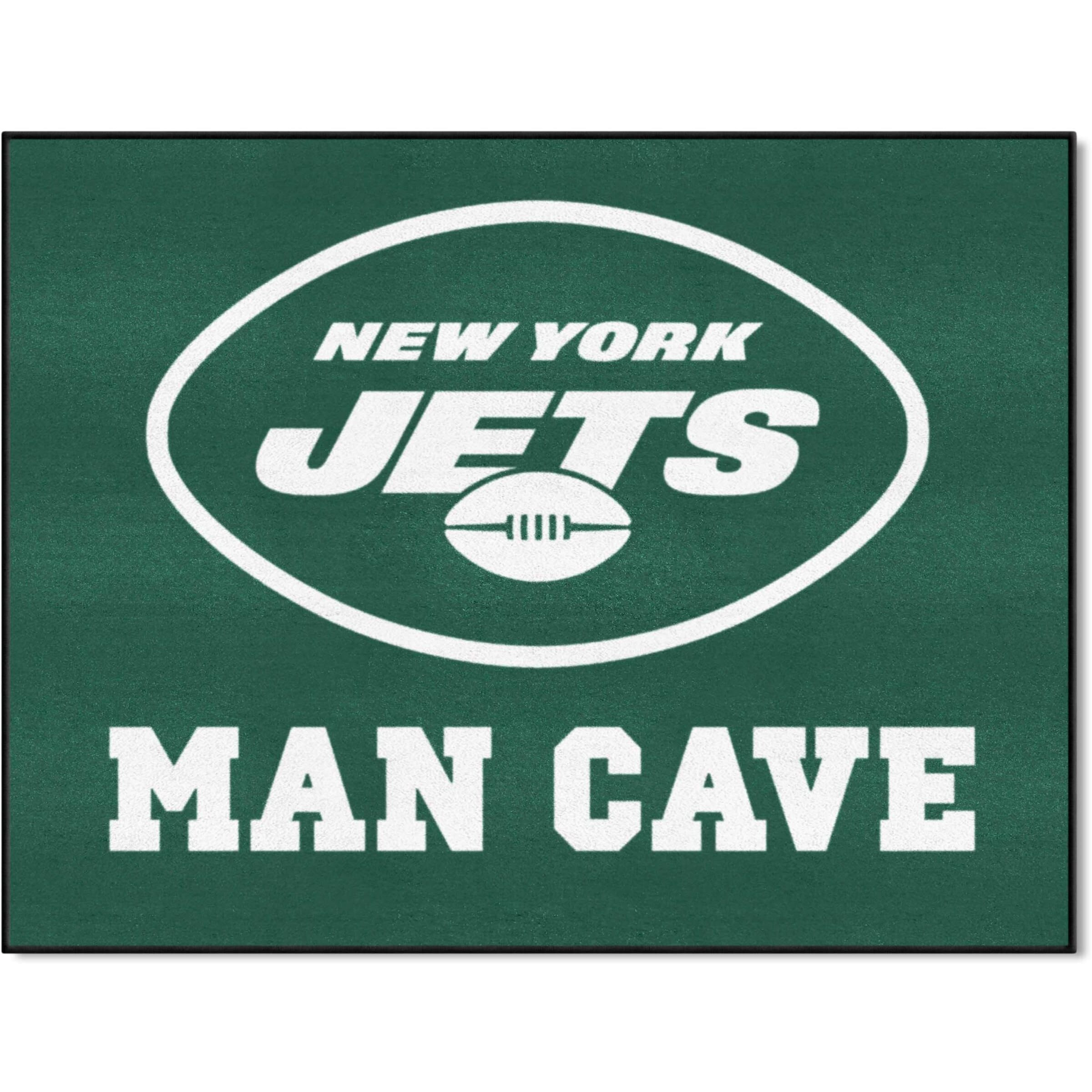 FANMATS 14344 New York Jets Man Cave All-Star Rug - 34 in. x 42.5 in.