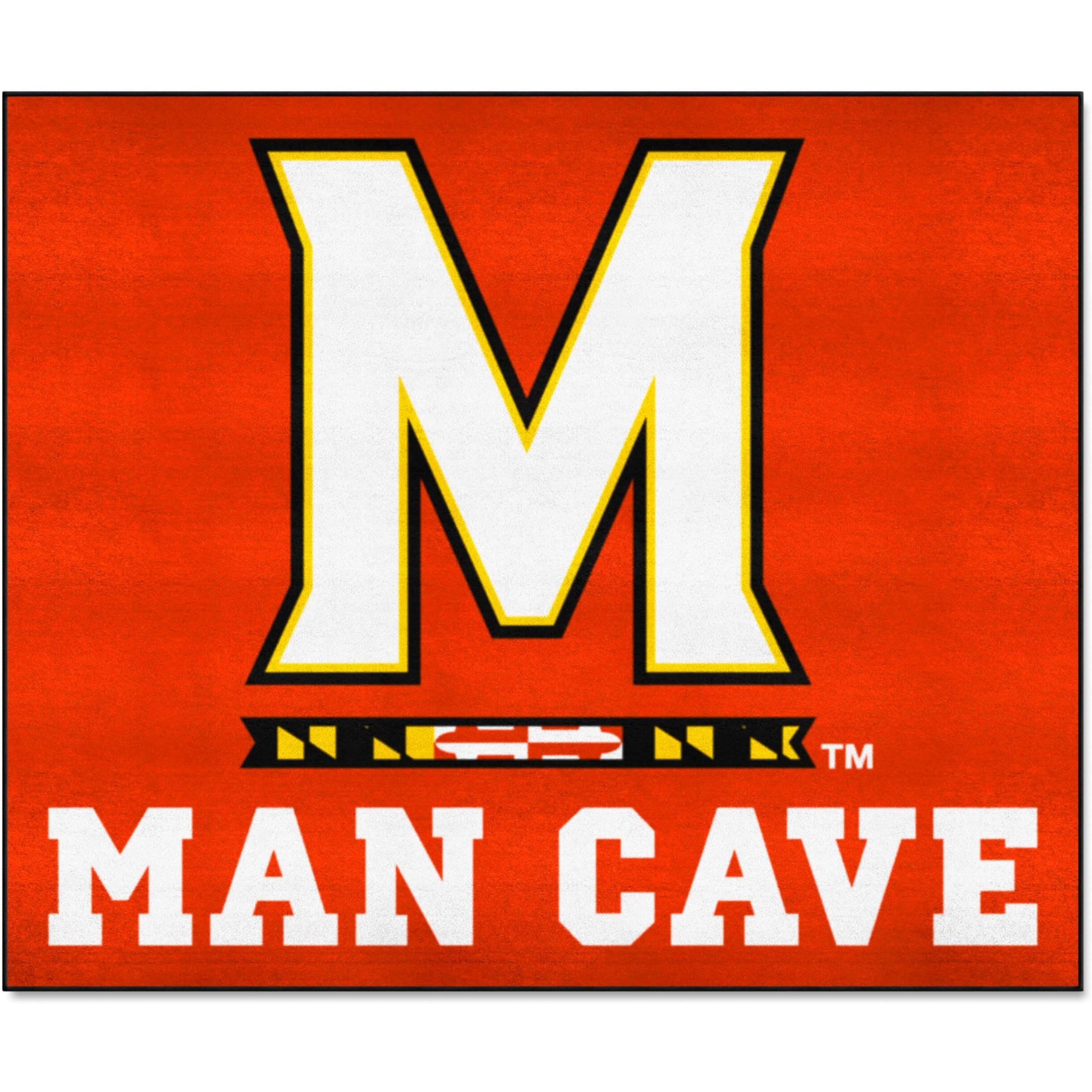 FANMATS 14662 Maryland Terrapins Man Cave Tailgater Rug - 5ft. x 6ft. Sports Fan Area Rug, Home Decor Rug and Tailgating Mat