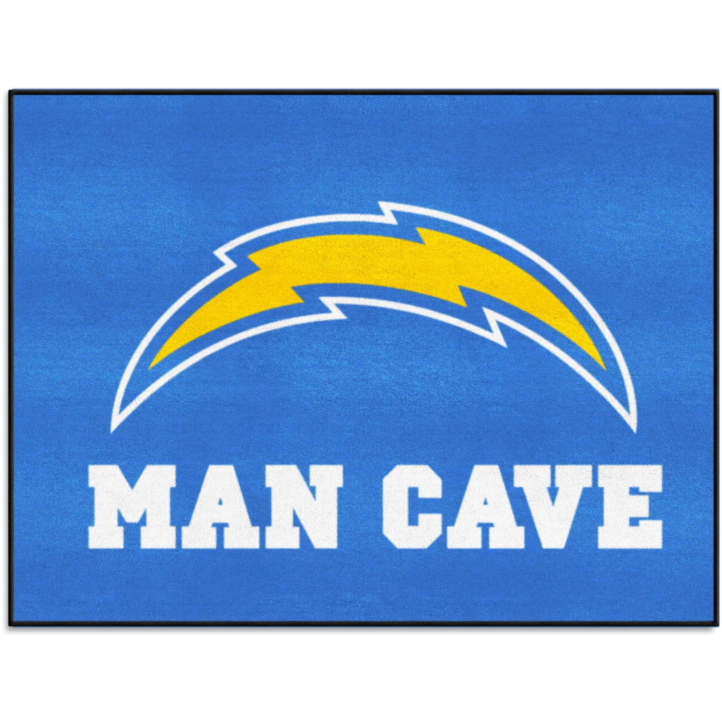 FANMATS 14360 Los Angeles Chargers Man Cave All-Star Rug - 34 in. x 42.5 in.