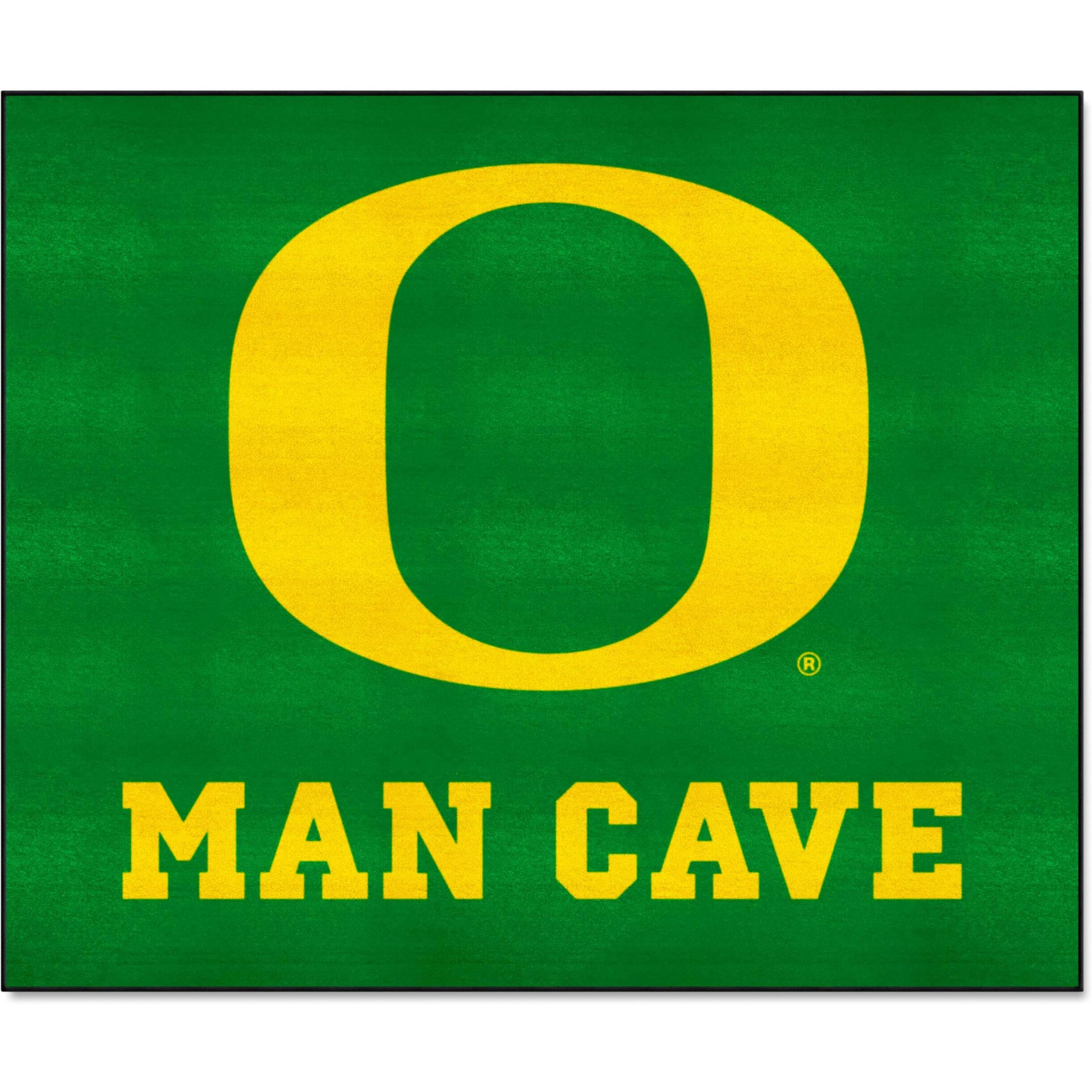 FANMATS 14690 Oregon Ducks Man Cave Tailgater Rug - 5ft. x 6ft. Sports Fan Area Rug, Home Decor Rug and Tailgating Mat