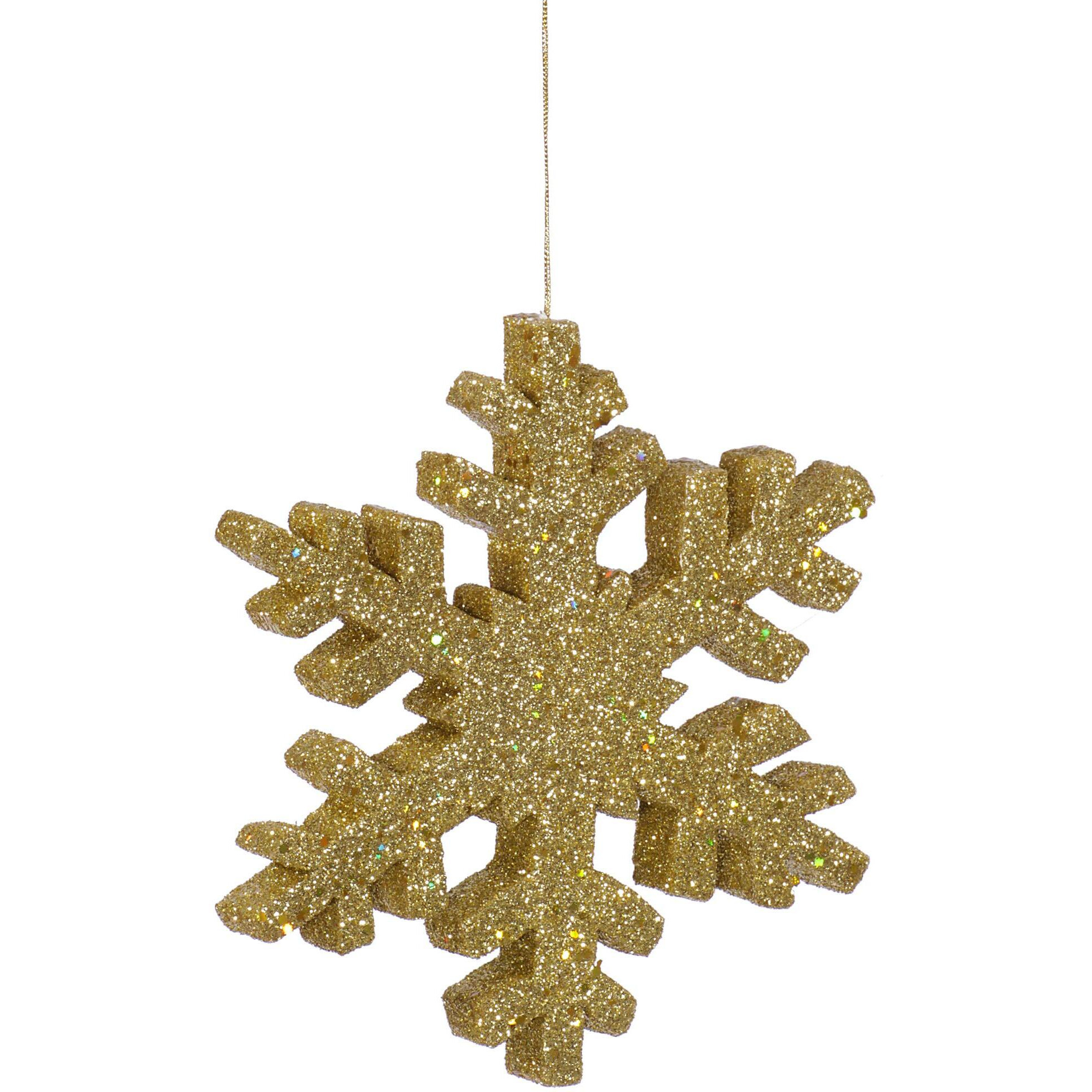 Vickerman 24  Gold Outdoor Glitter Snoflake