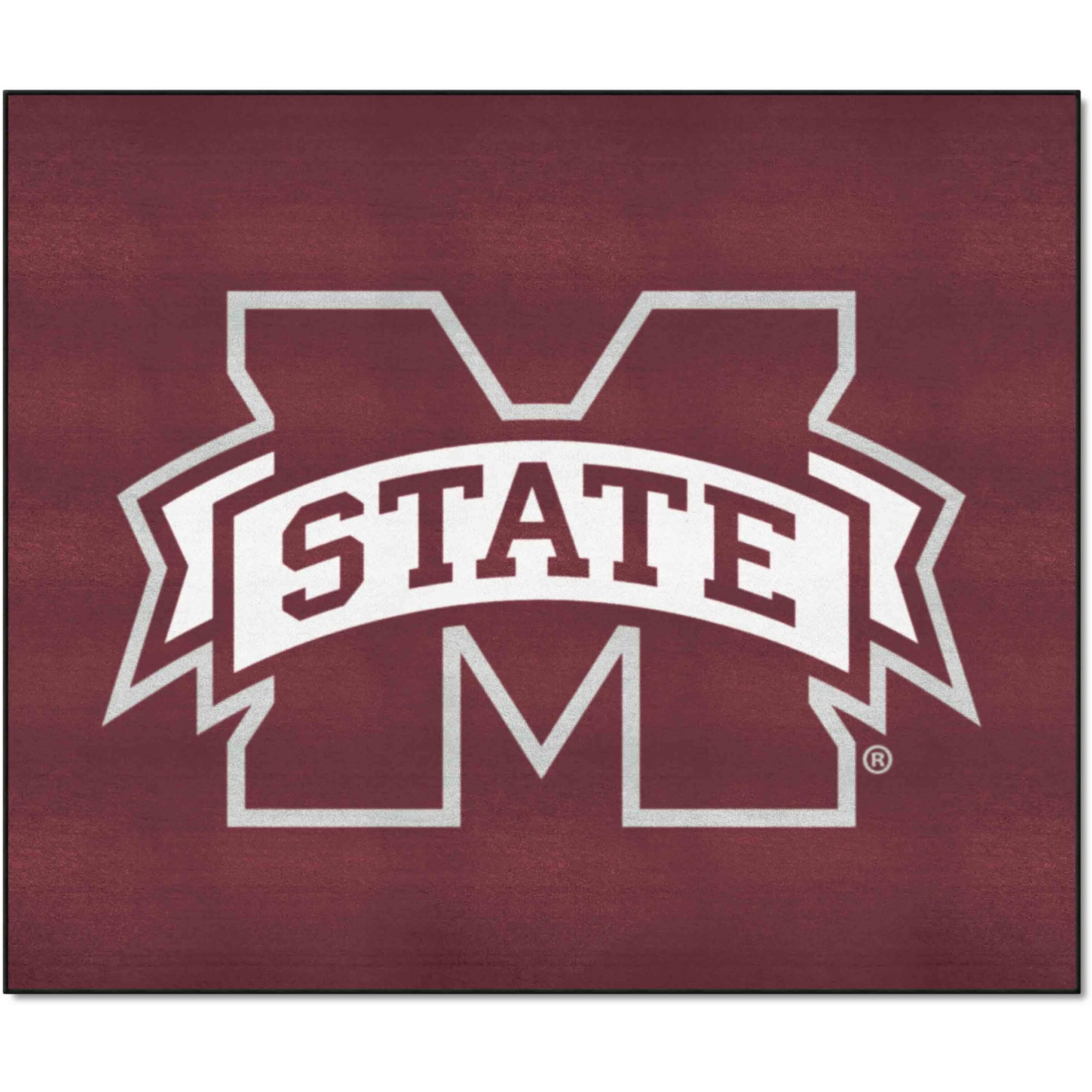 FANMATS 2097 Mississippi State Bulldogs Tailgater Rug - 5ft. x 6ft. Sports Fan Area Rug, Home Decor Rug and Tailgating Mat