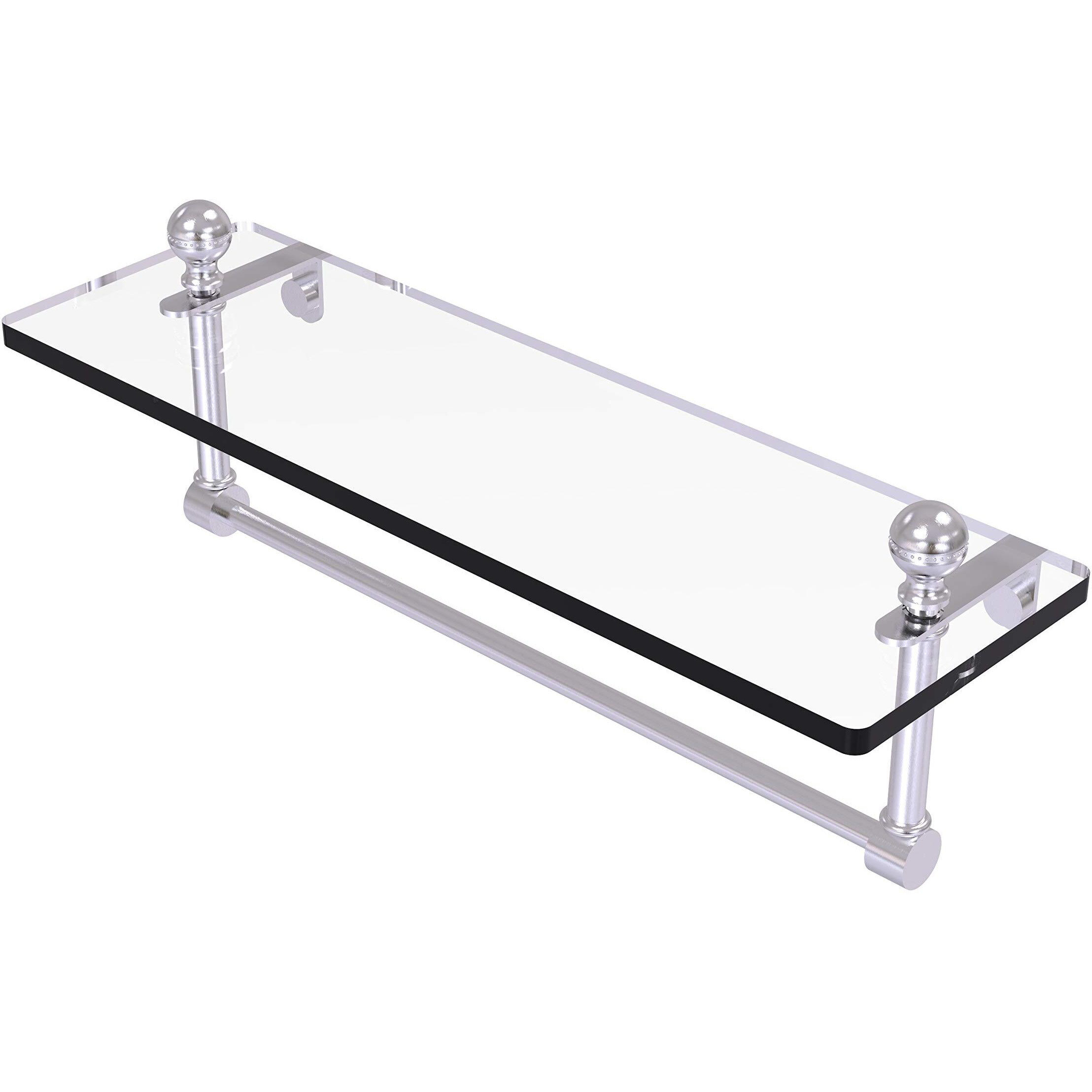 Allied Brass MA-1/16TB-SCH 16-Inch Single Shelf with Towel Bar, Satin Chrome