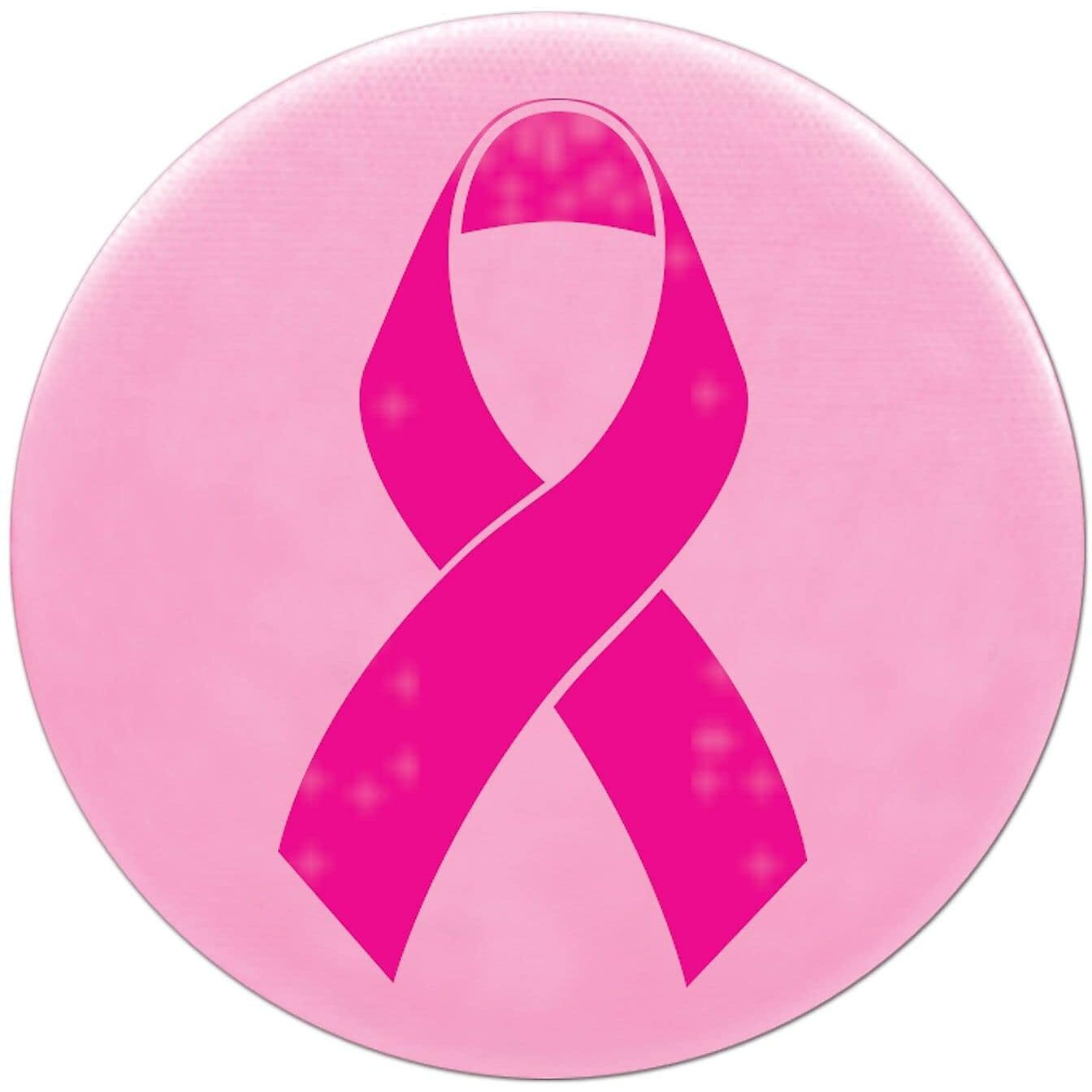 Pink Ribbon Satin Button