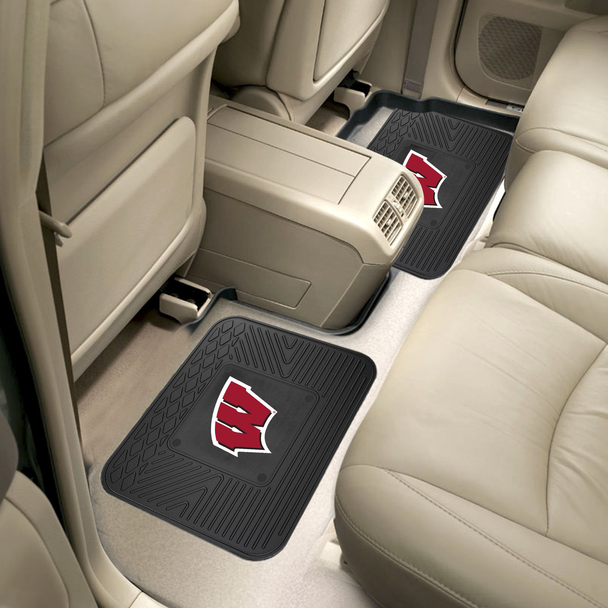 University of Wisconsin Back Seat Car Mats - 2 Piece Set