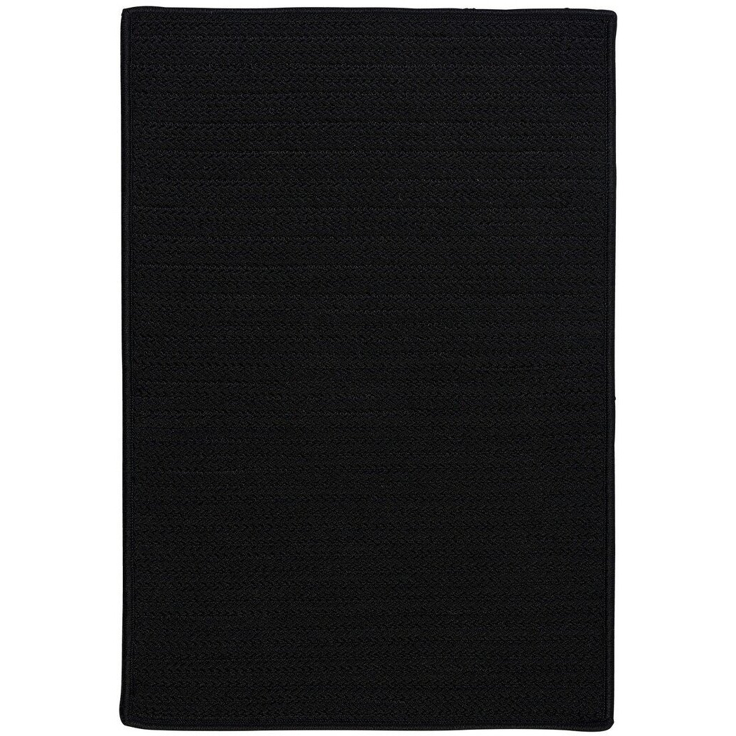 Simply Home Solid Black 2ft x 6ft