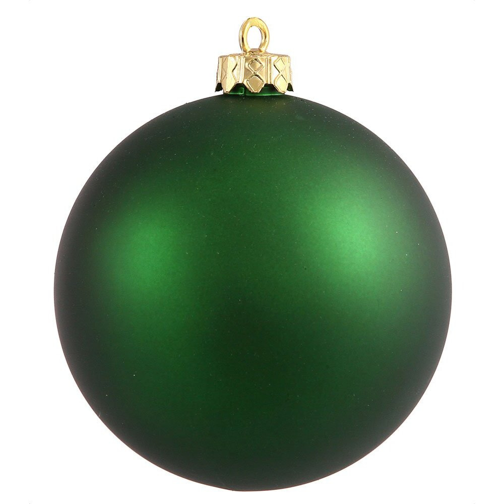 Vickerman 351093 - 6  Emerald Matte Ball Christmas Tree Ornament (4 pack) (N591524DMV)