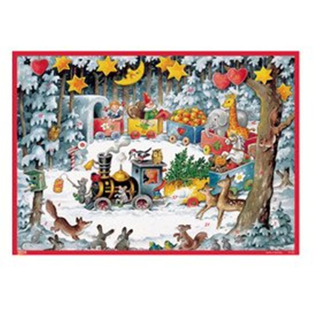 Alexander Taron 10102 Korsch Advent - Christmas Train - 8  H x 11.5  W x .1  D, Gray