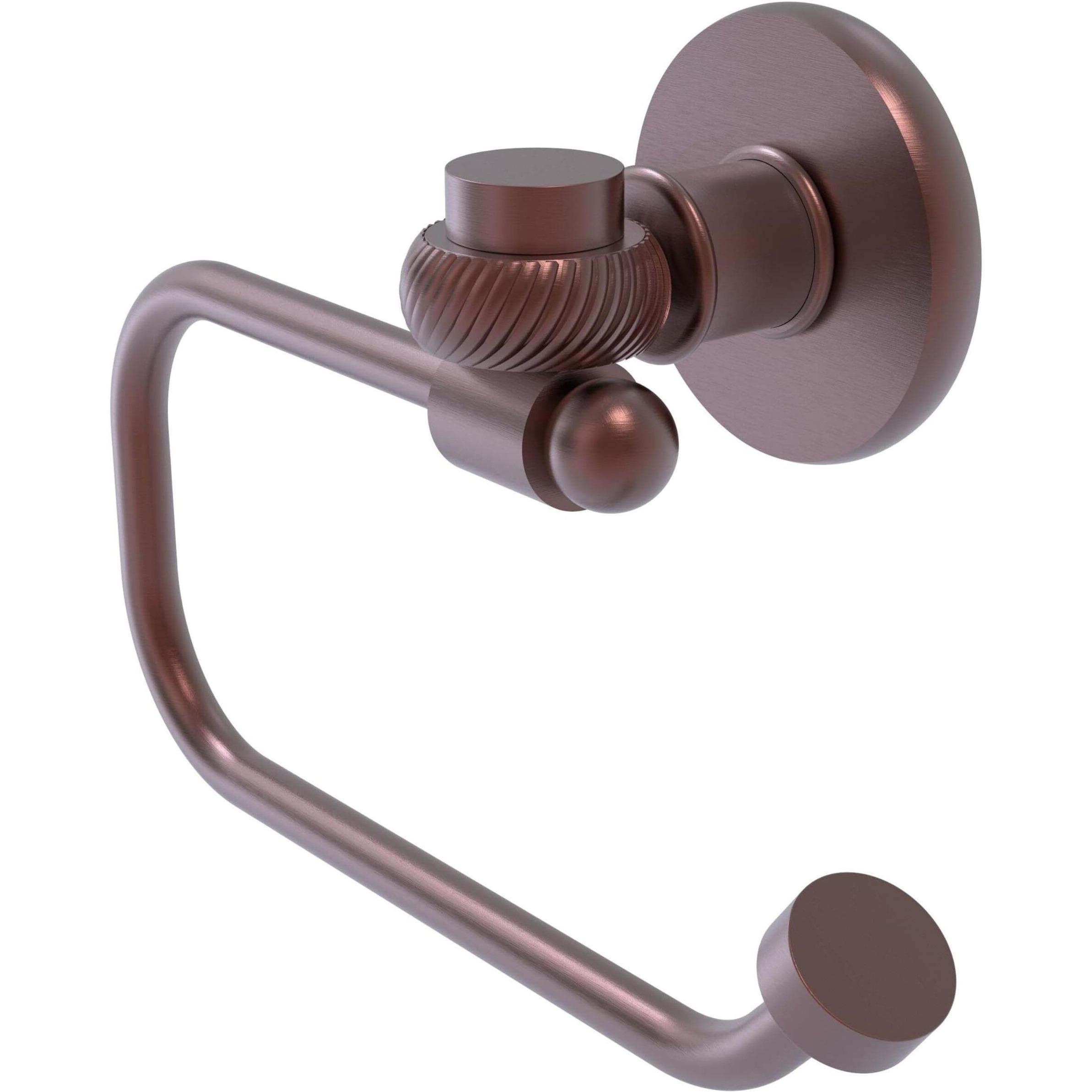 Allied Brass 2024ET-CA Continental Collection Euro Style Tissue Twisted Accents Toilet Paper Holder, Antique Copper