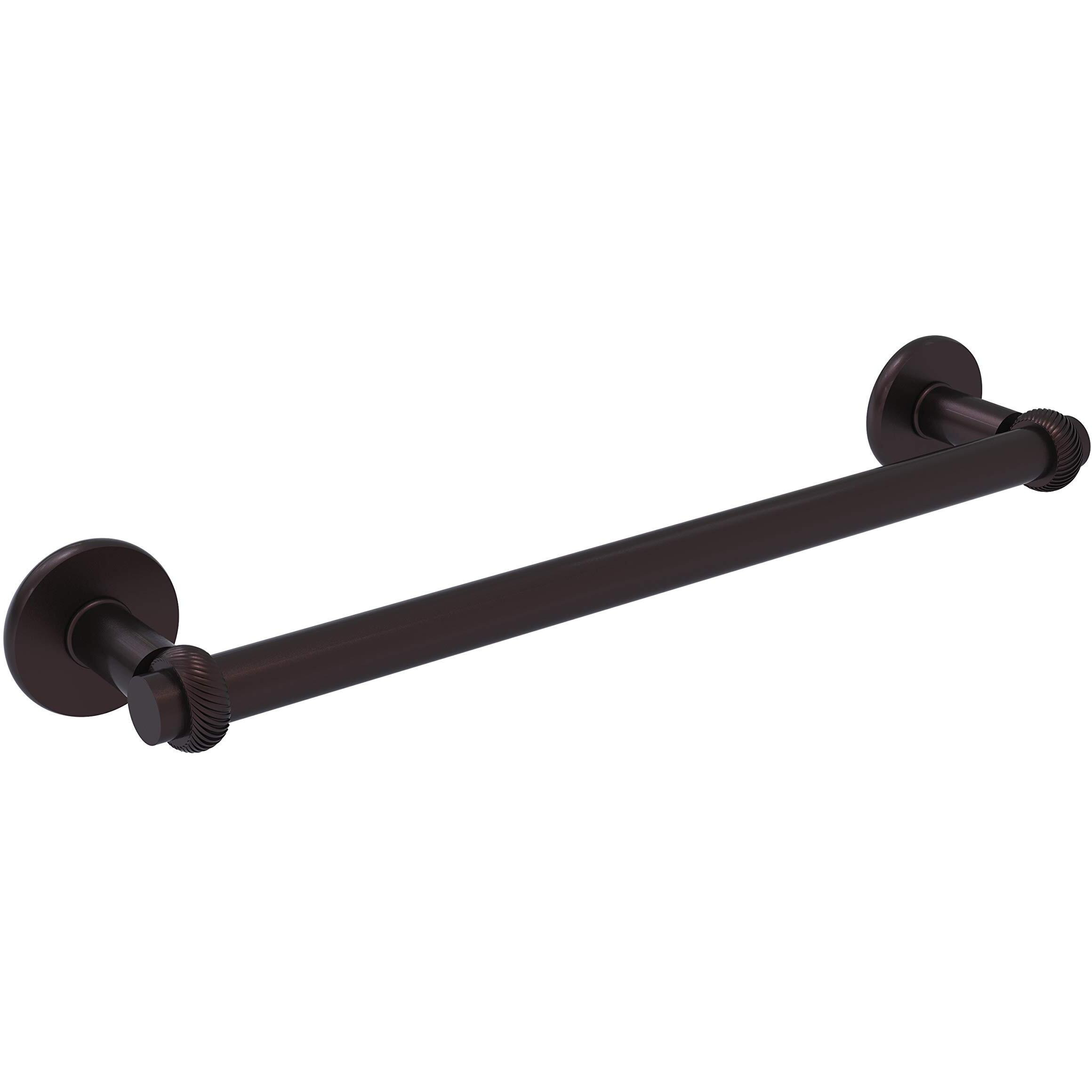 Allied Brass 2051T/18-ABZ Continental Collection 18 Inch Twist Detail Towel Bar, 18-Inch, Antique Bronze