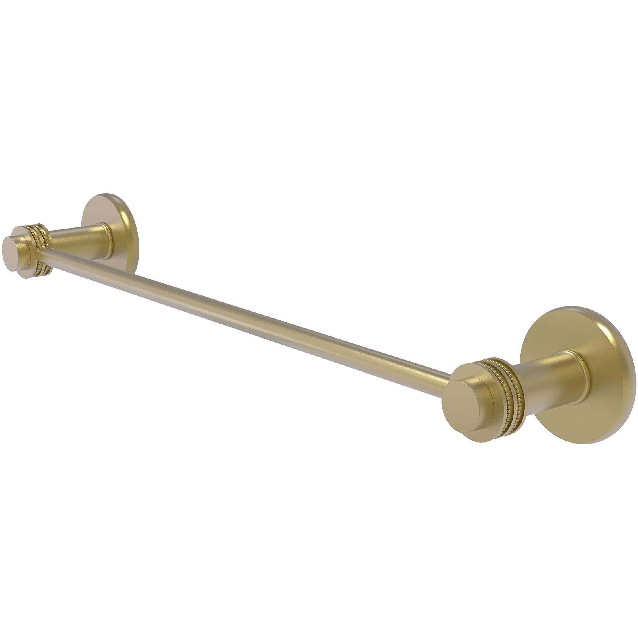 Allied Brass 931D/18-SBR Mercury Collection 18 Inch Dotted Accent Towel Bar, 18-Inch, Satin Brass