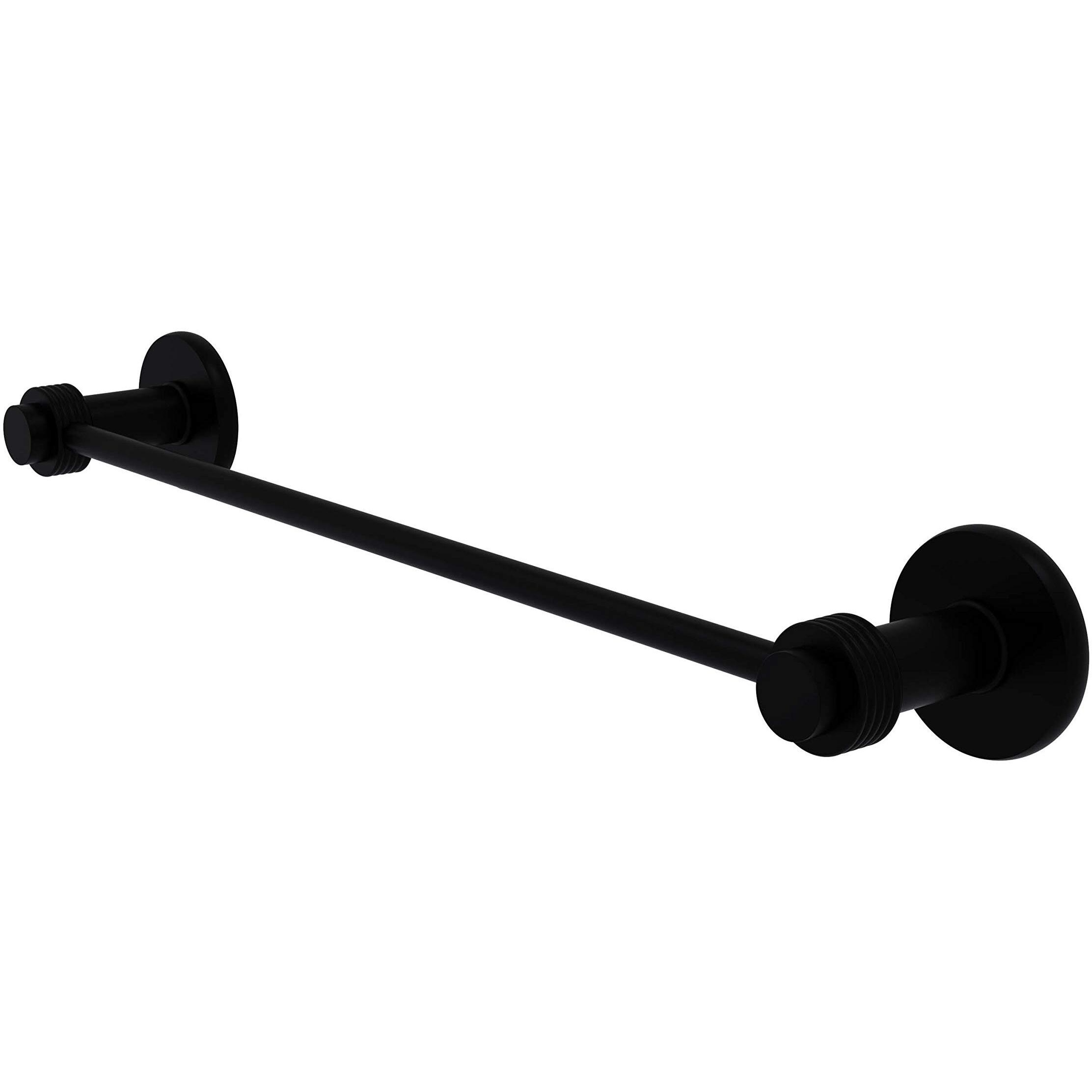 Allied Brass 931G/24-BKM Mercury Collection 24 Inch Groovy Accent Towel Bar, 24-Inch, Matte Black