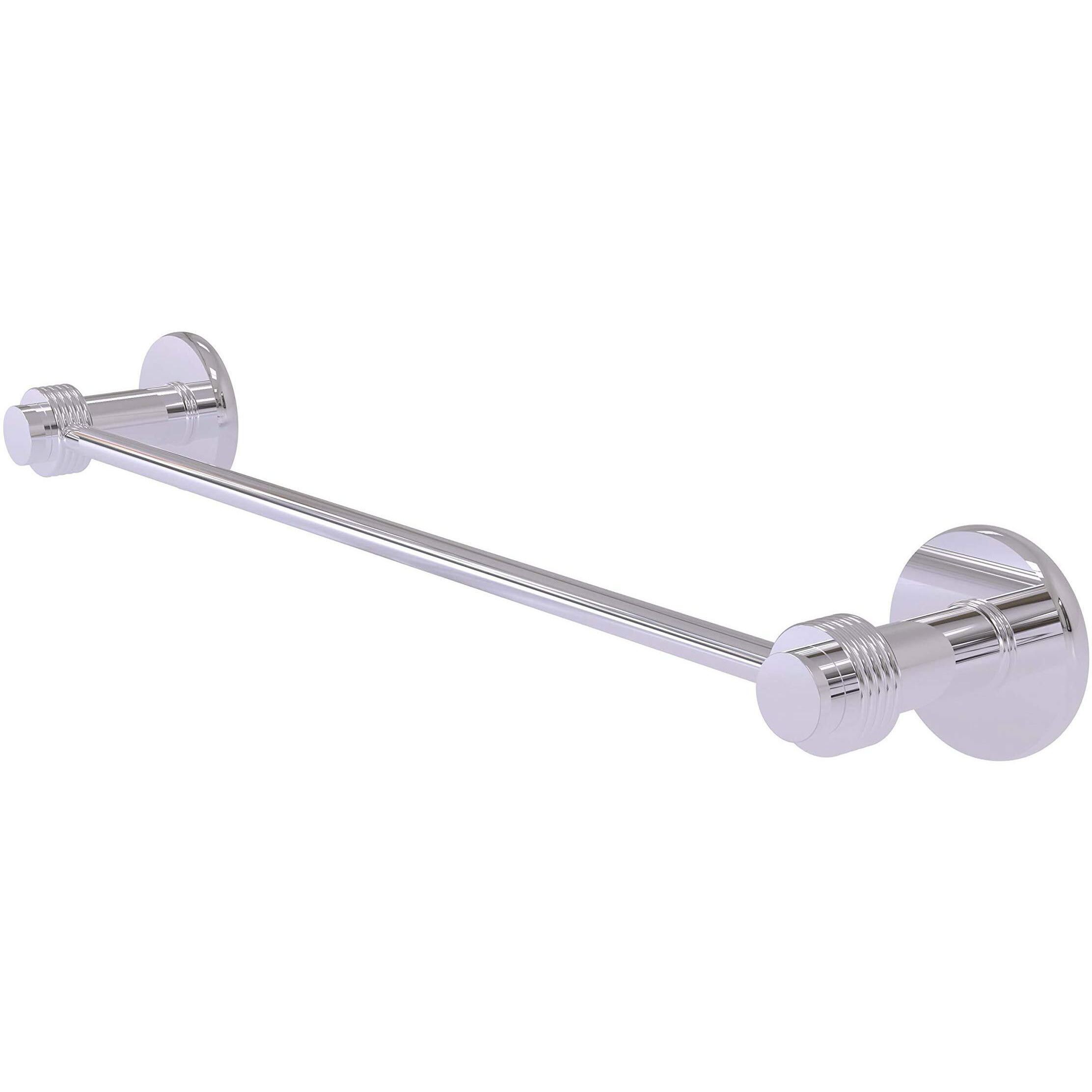 Allied Brass 931G/24-PC Mercury Collection 24 Inch Groovy Accent Towel Bar, 24-Inch, Polished Chrome