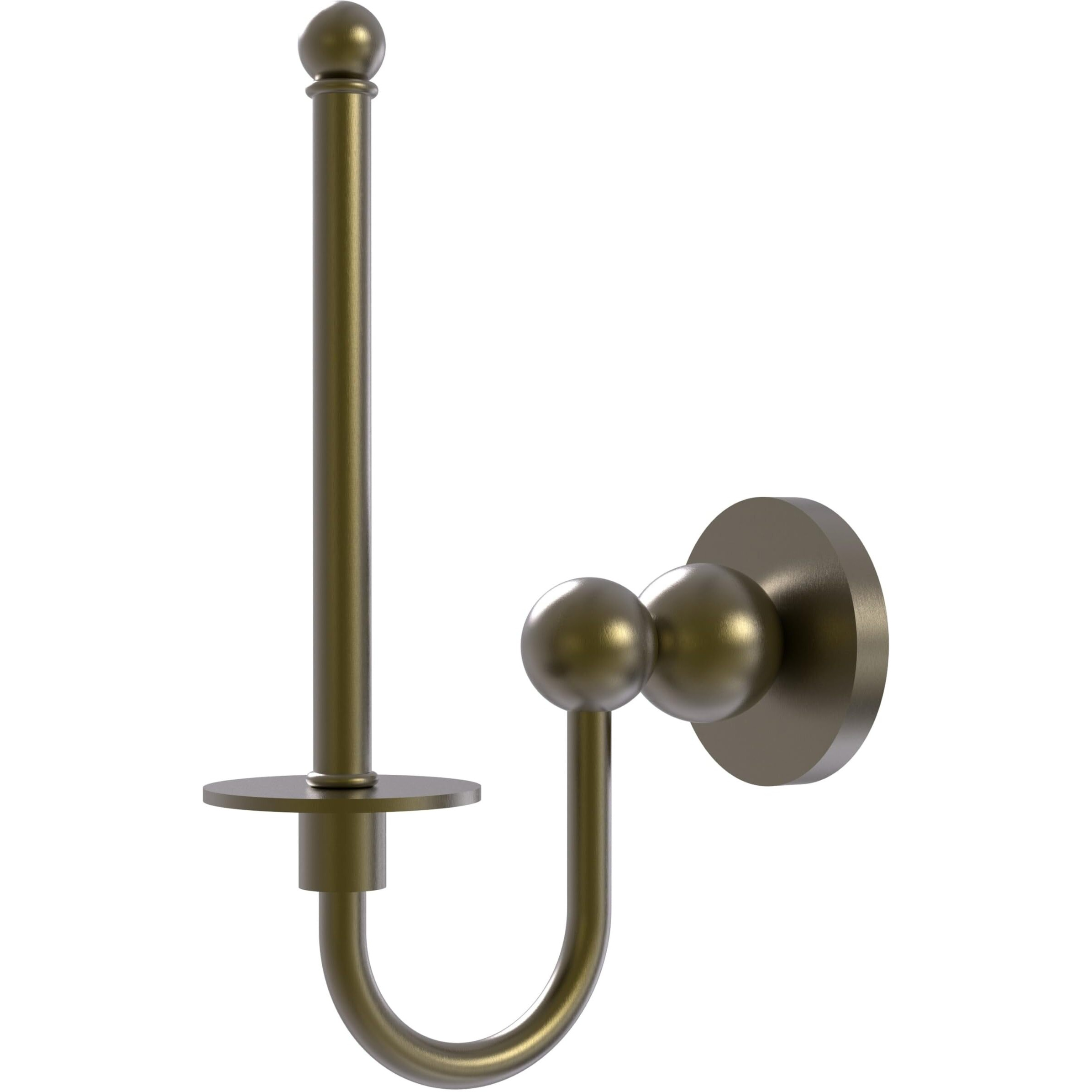 Allied Brass BL-24U-ABR Bolero Collection Upright Tissue Toilet Paper Holder, Antique Brass