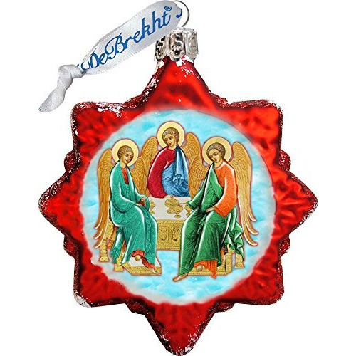 Trinity Glass Ornament, Nativity Inspirational Decor - 772011 Art by G.DeBrekht