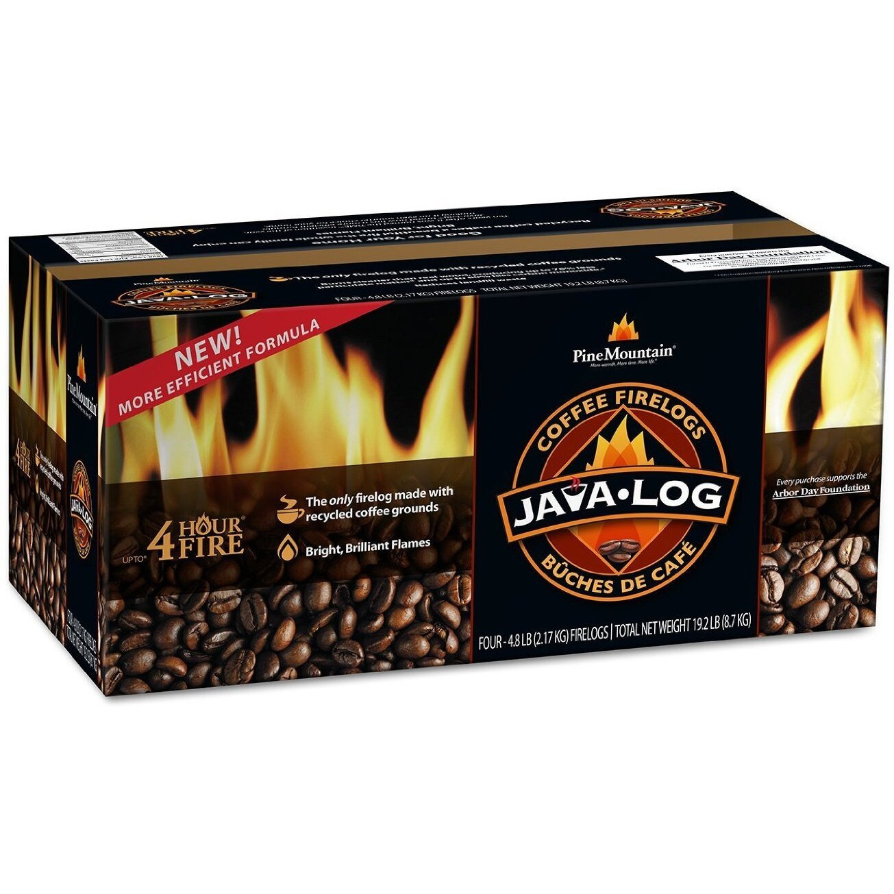 Java Log Coffee Firelog Case, 4 CT