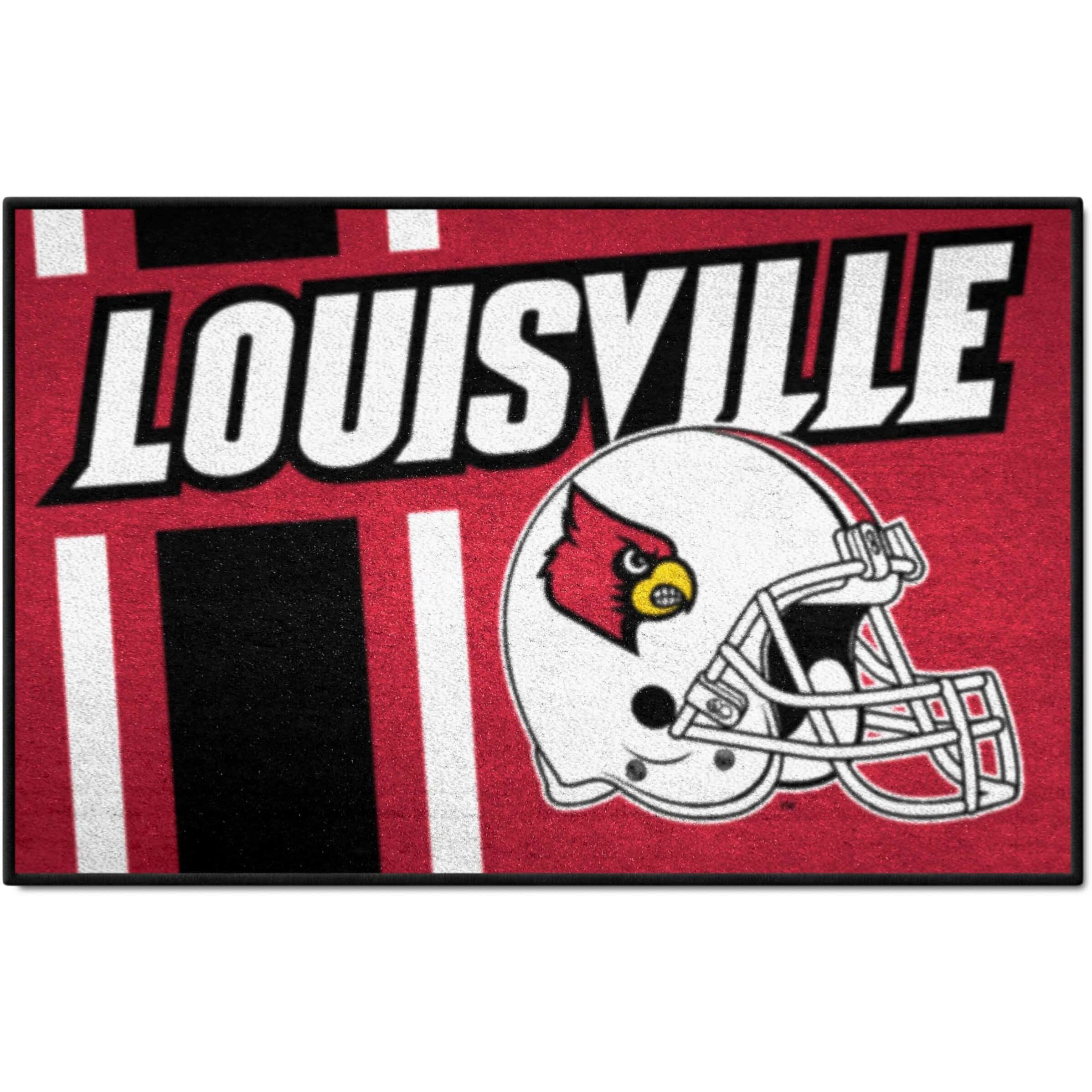 FANMATS 18753 Louisville Cardinals Starter Mat Accent Rug - 19in. x 30in. | Sports Fan Home Decor Rug and Tailgating Mat Uniform Design