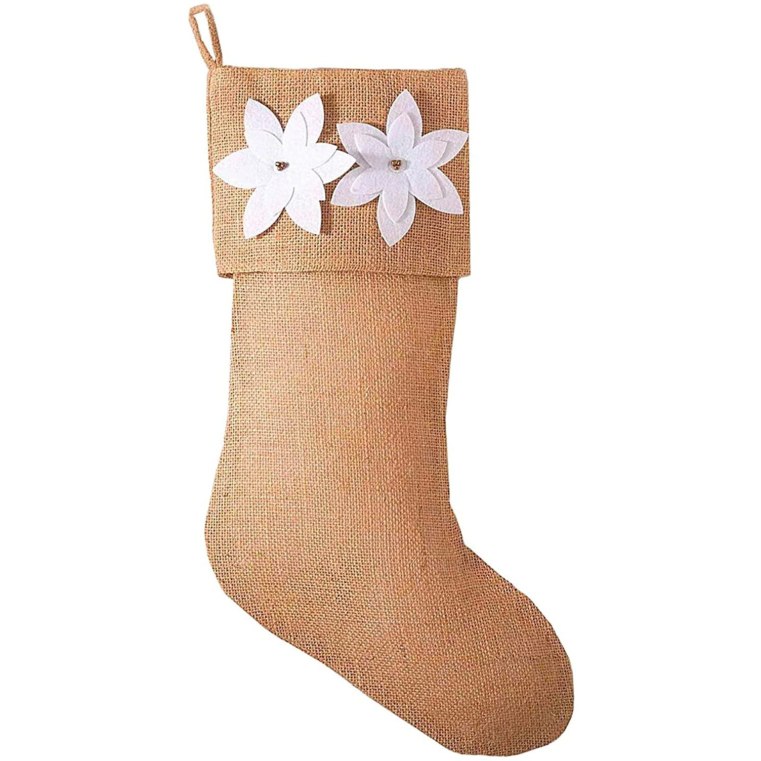 SARO LIFESTYLE 653.W1319 Felicia Collection Felicia Stocking, 13 X 19  , White