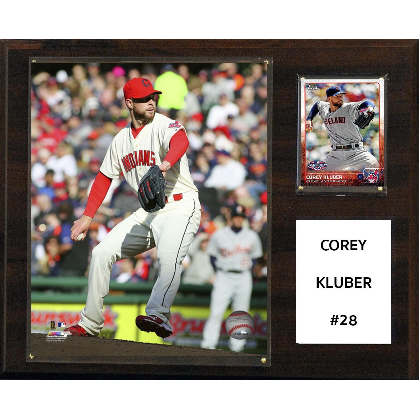 C&I Collectables MLB Cleveland Indians Corey Kluber Player Plaque, 12 x15