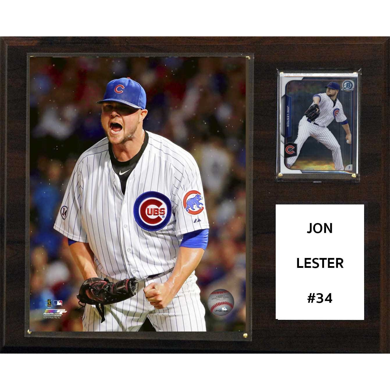 MLB Chicago Cubs Jon Lester Player Plaque, 12 x15