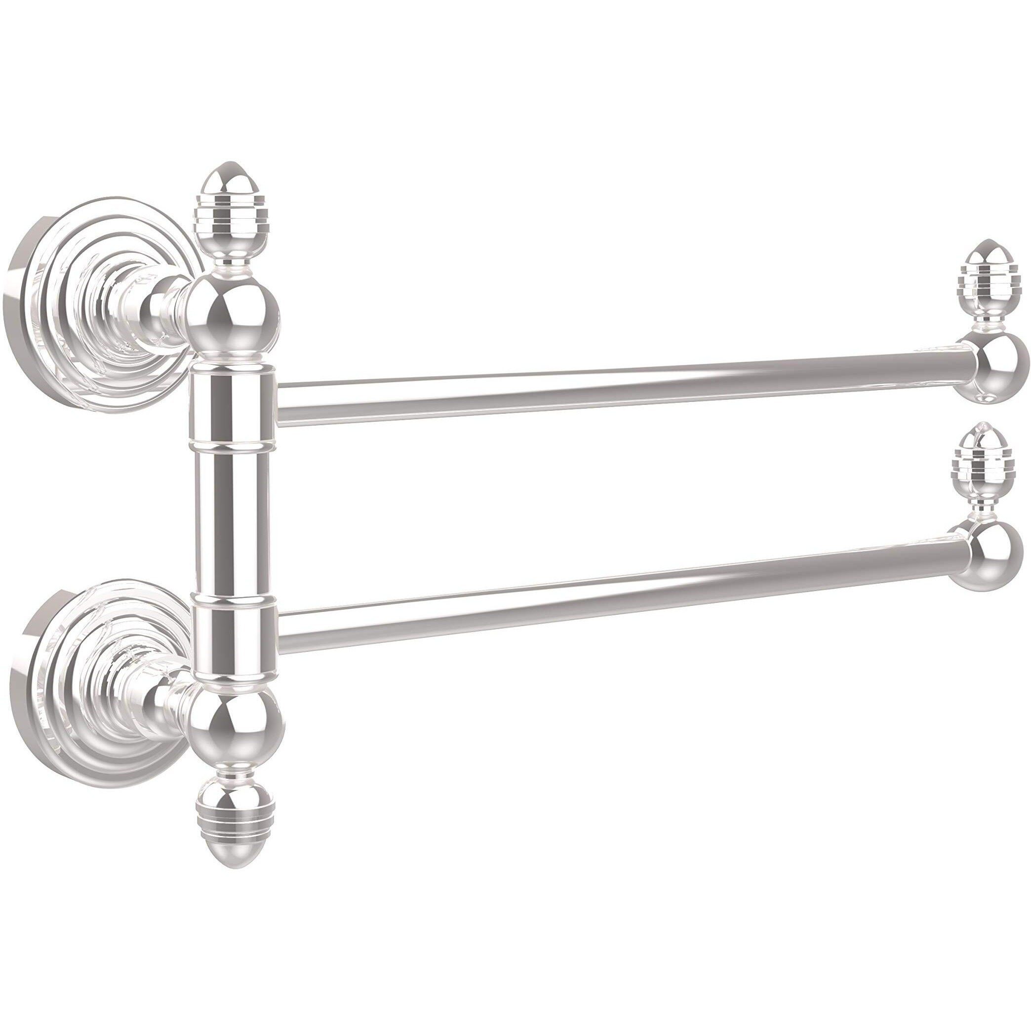 Allied Brass WP-GTB-2 Waverly Place Collection 2 Swing Arm Towel Rail, Polished Chrome