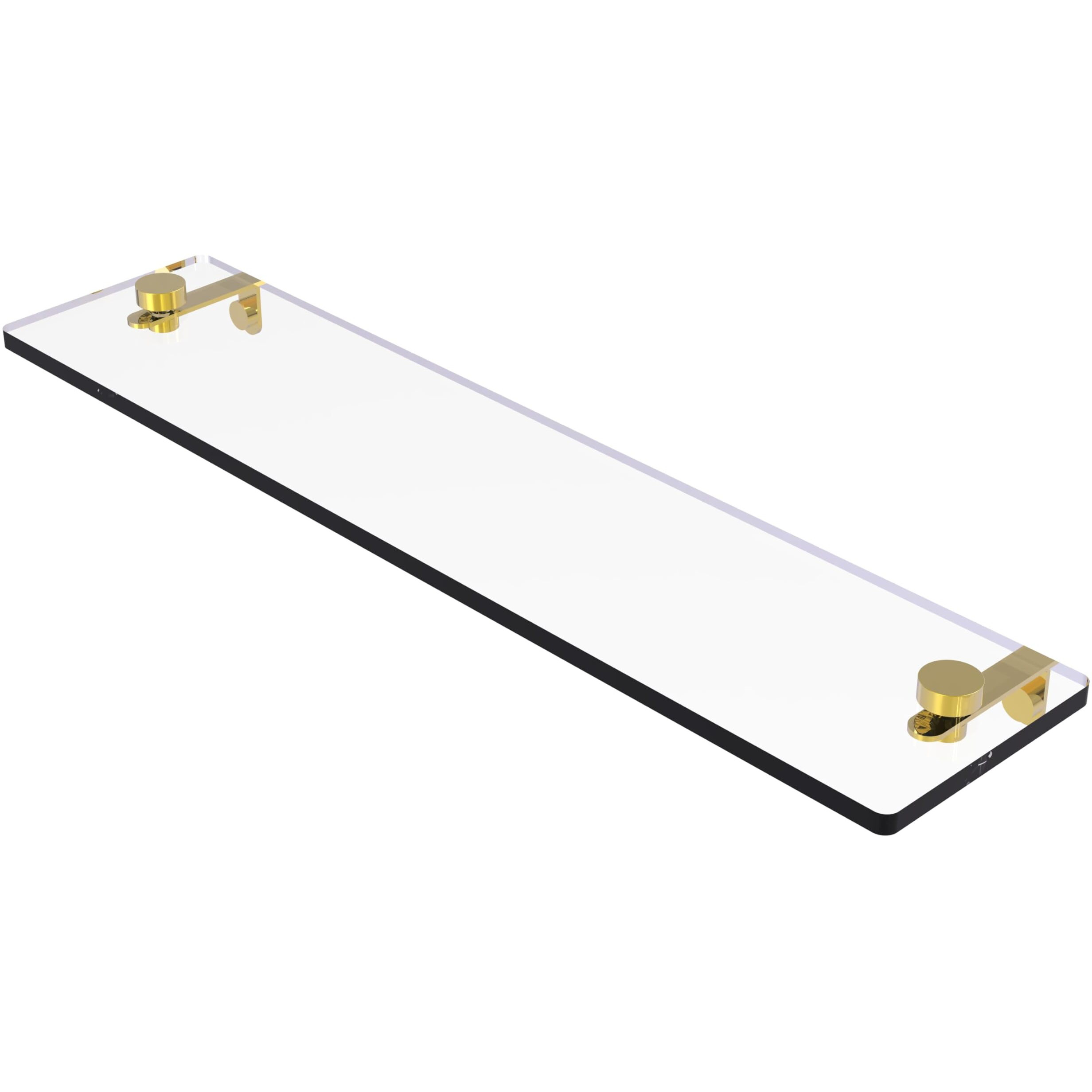 Allied Brass MT-1-22 Montero Collection 22 Inch Vanity Beveled Edges Glass Shelf, Polished Brass