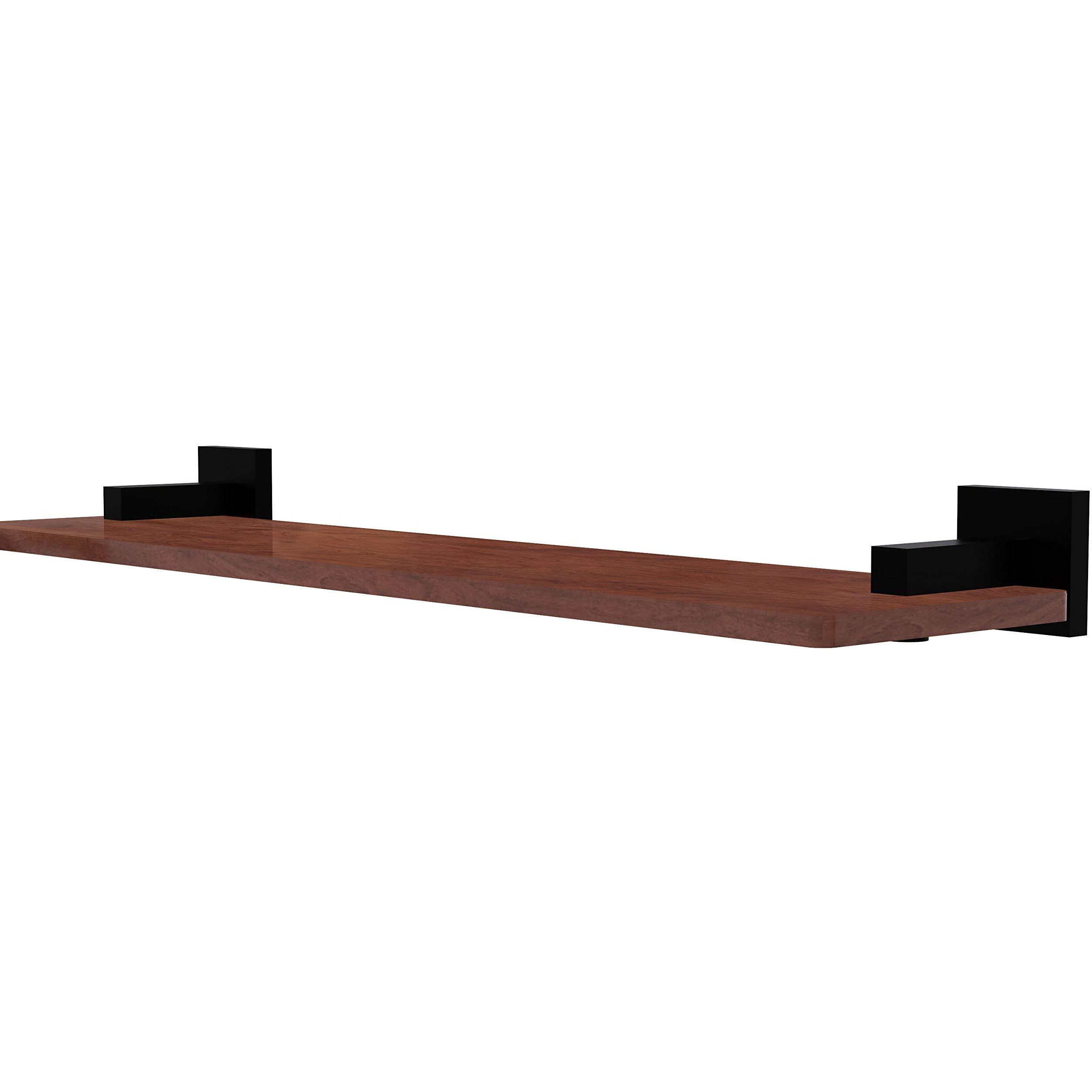 Allied Brass MT-1-22-IRW Montero Collection 22 Inch Solid IPE Ironwood Wood Shelf, Matte Black