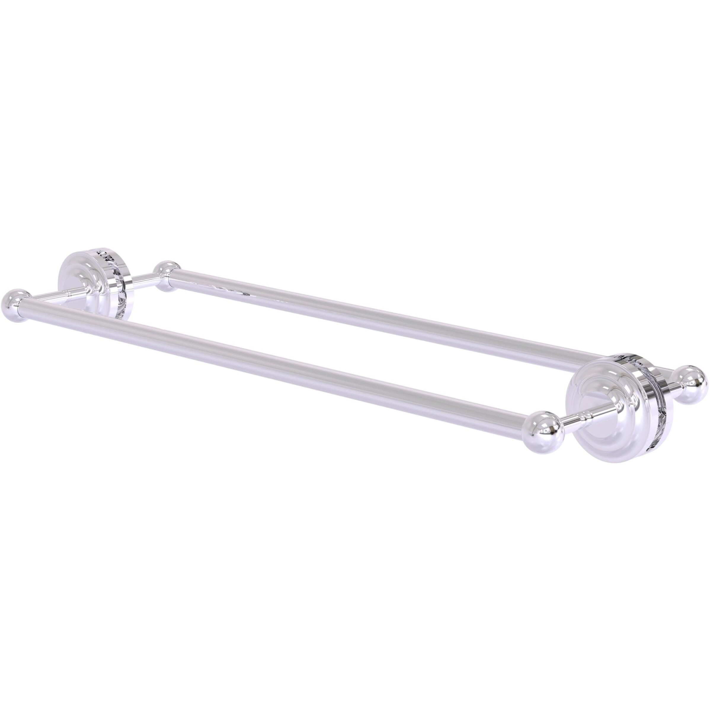 Allied Brass QN-41-BB-24 Que 24 Inch Back Shower Door Towel Bar, Polished Chrome