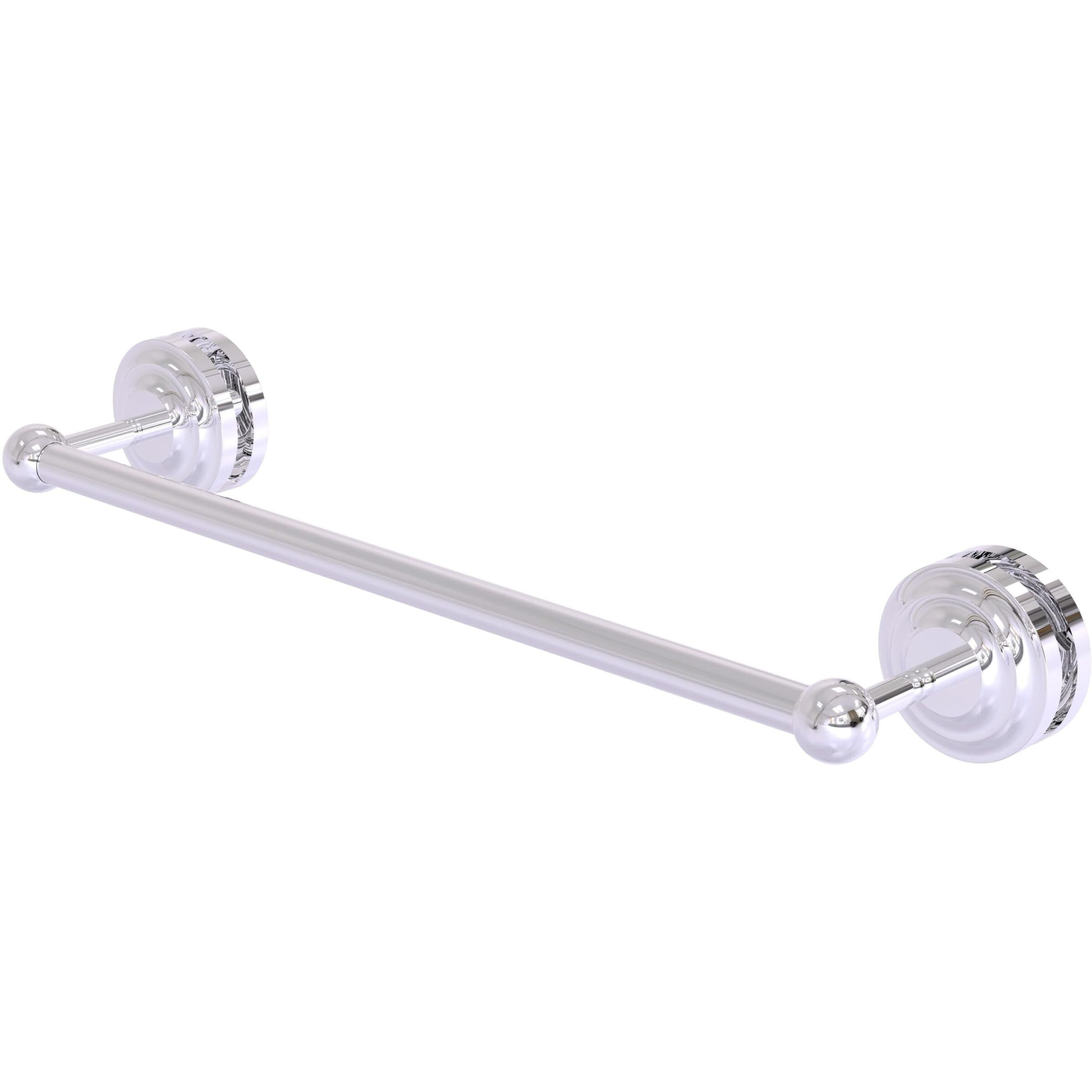 Allied Brass QN-41-SM-18 Que Collection 18 Inch Shower Door Towel Bar, Polished Chrome