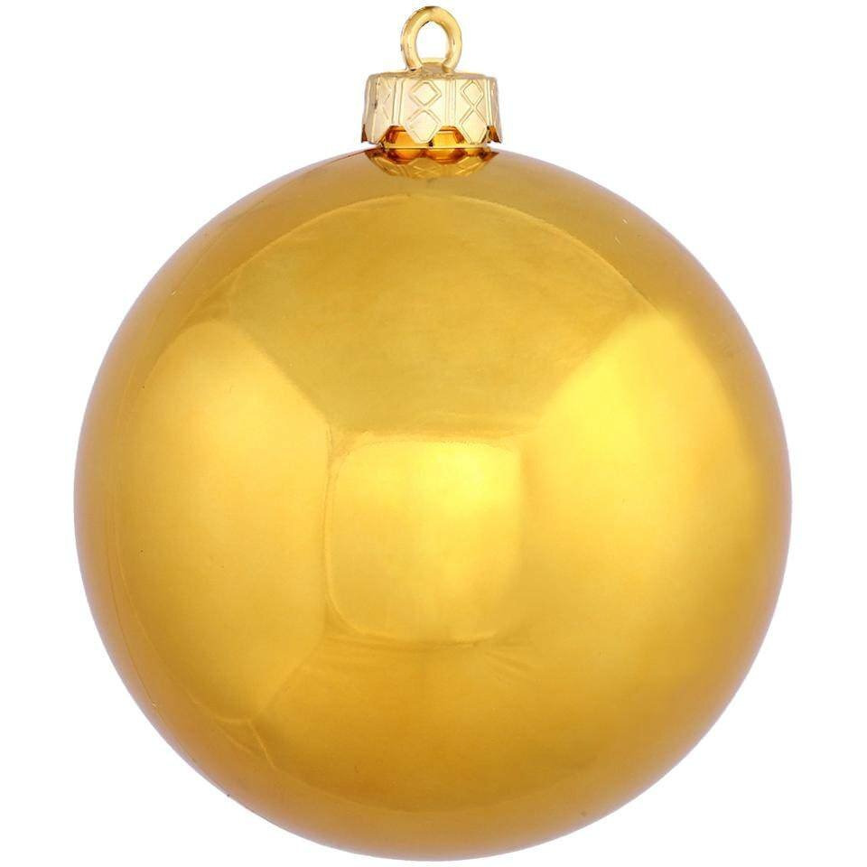 Vickerman 256961-3  Antique Gold Shiny Finish Ball Christmas Tree Ornament (32 pack) (N596830S)