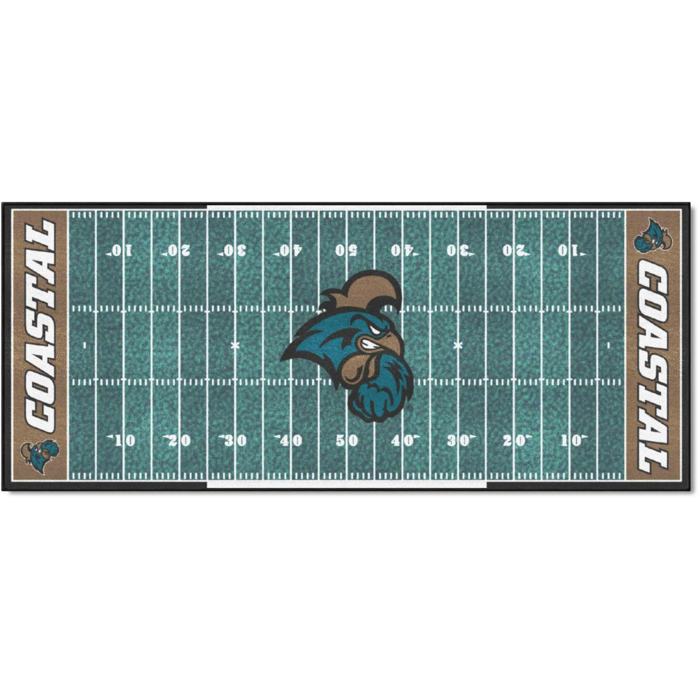 FANMATS 21613 NCAA Coastal Carolina Chanticleers Field Runner Rug - 30in. x 72in.