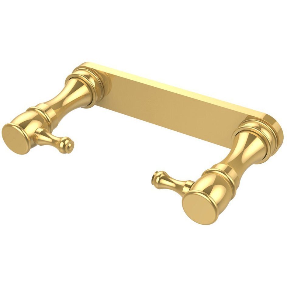 Allied Brass GI-24R Traditional Style Rollerless Tissue Toilet Paper Holder, Unlacquered Brass