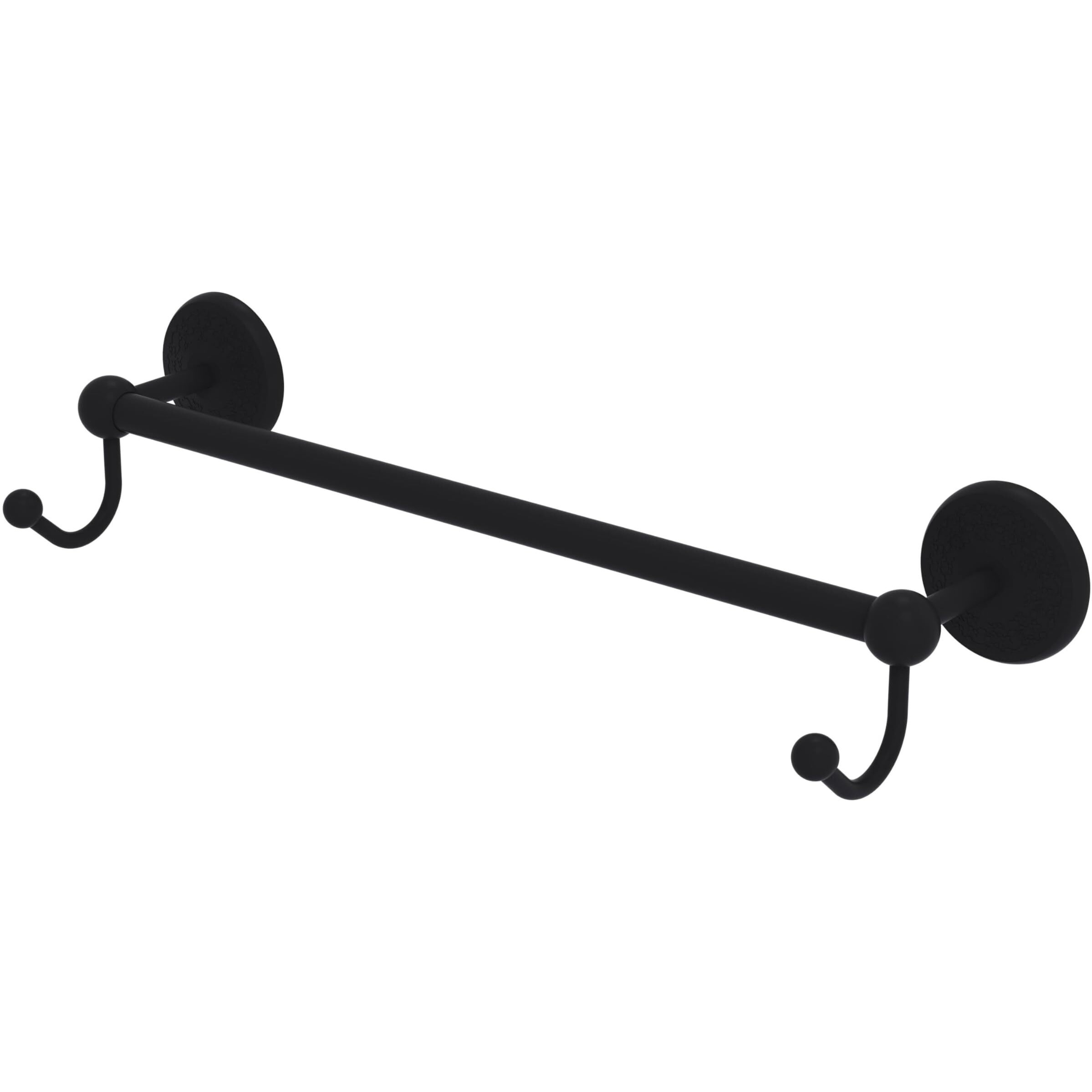 Allied Brass PMC-41-18-HK Prestige Monte Carlo Collection 18 Inch Integrated Hooks Towel Bar, 18 , Matte Black