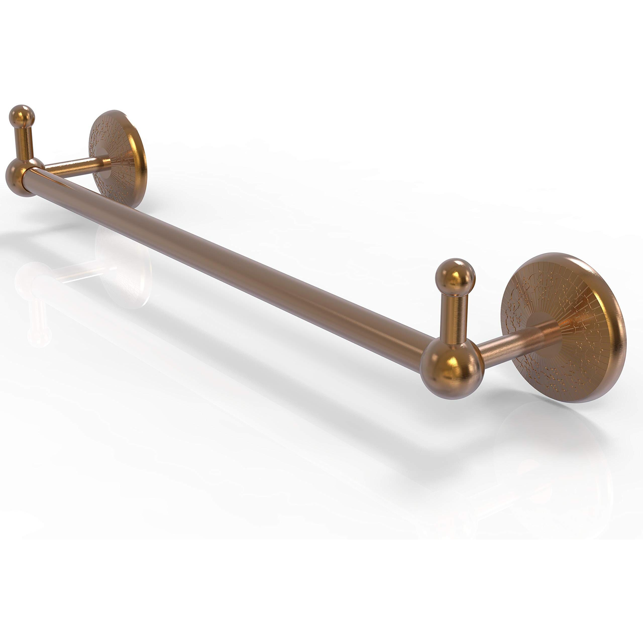 Allied Brass PMC-41-24-PEG Prestige Monte Carlo Collection 24 Inch Integrated Hooks Towel Bar, 24 , Brushed Bronze