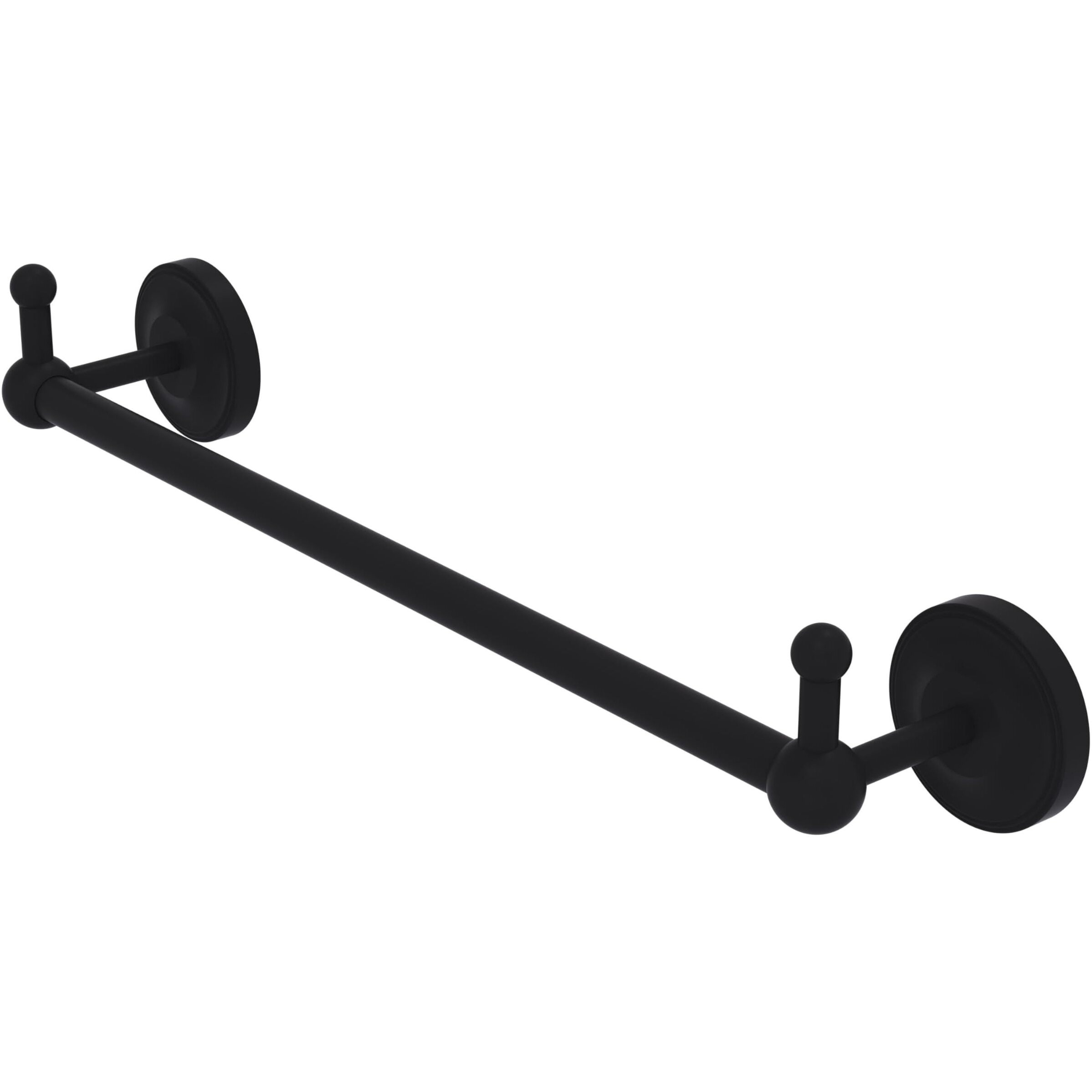 Allied Brass PR-41-18-PEG Prestige Regal Collection 18 Inch Integrated Hooks Towel Bar, 18 , Matte Black