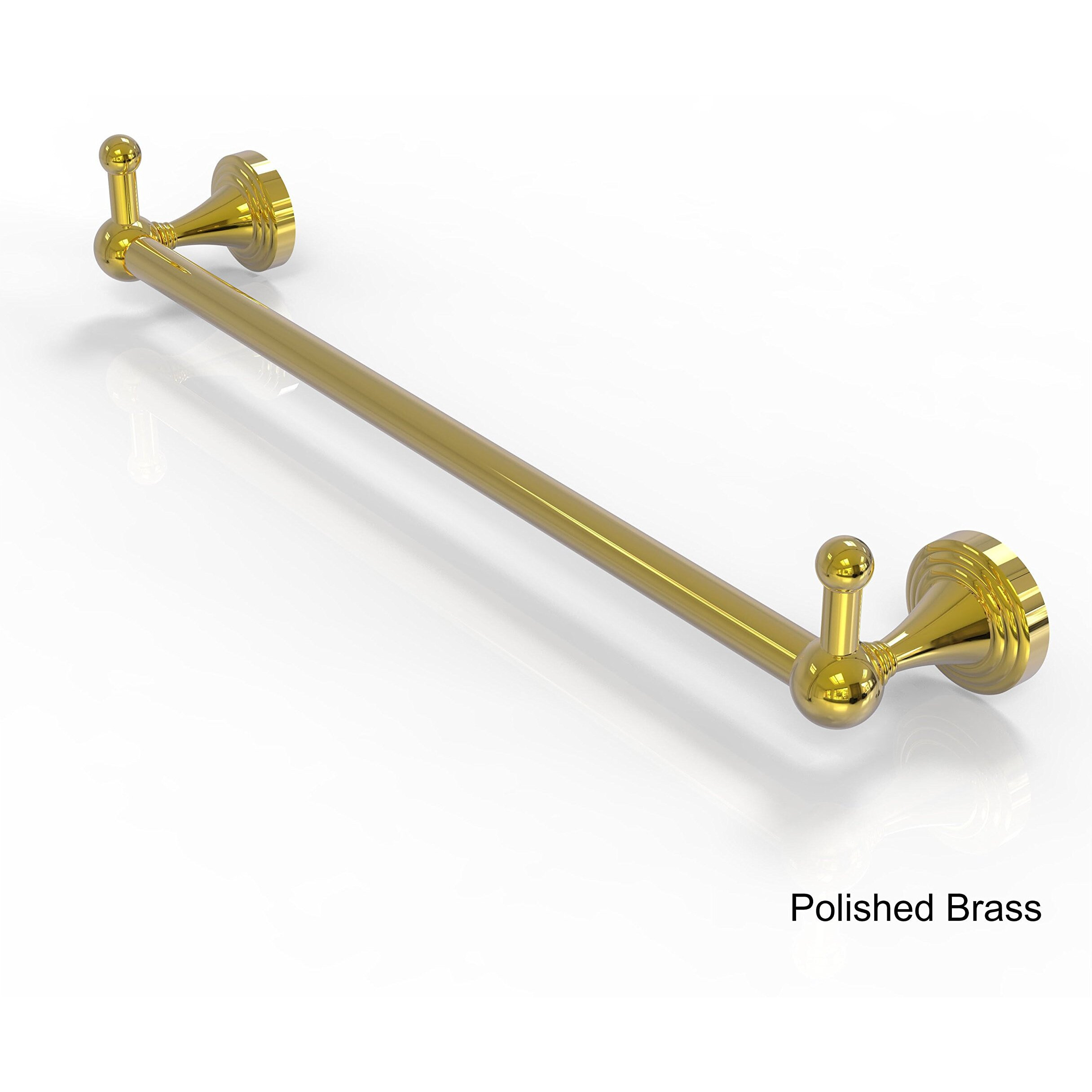 Allied Brass SG-41-30-PEG Sag Harbor Collection 30 Inch Integrated Hooks Towel Bar, 30 , Polished Brass